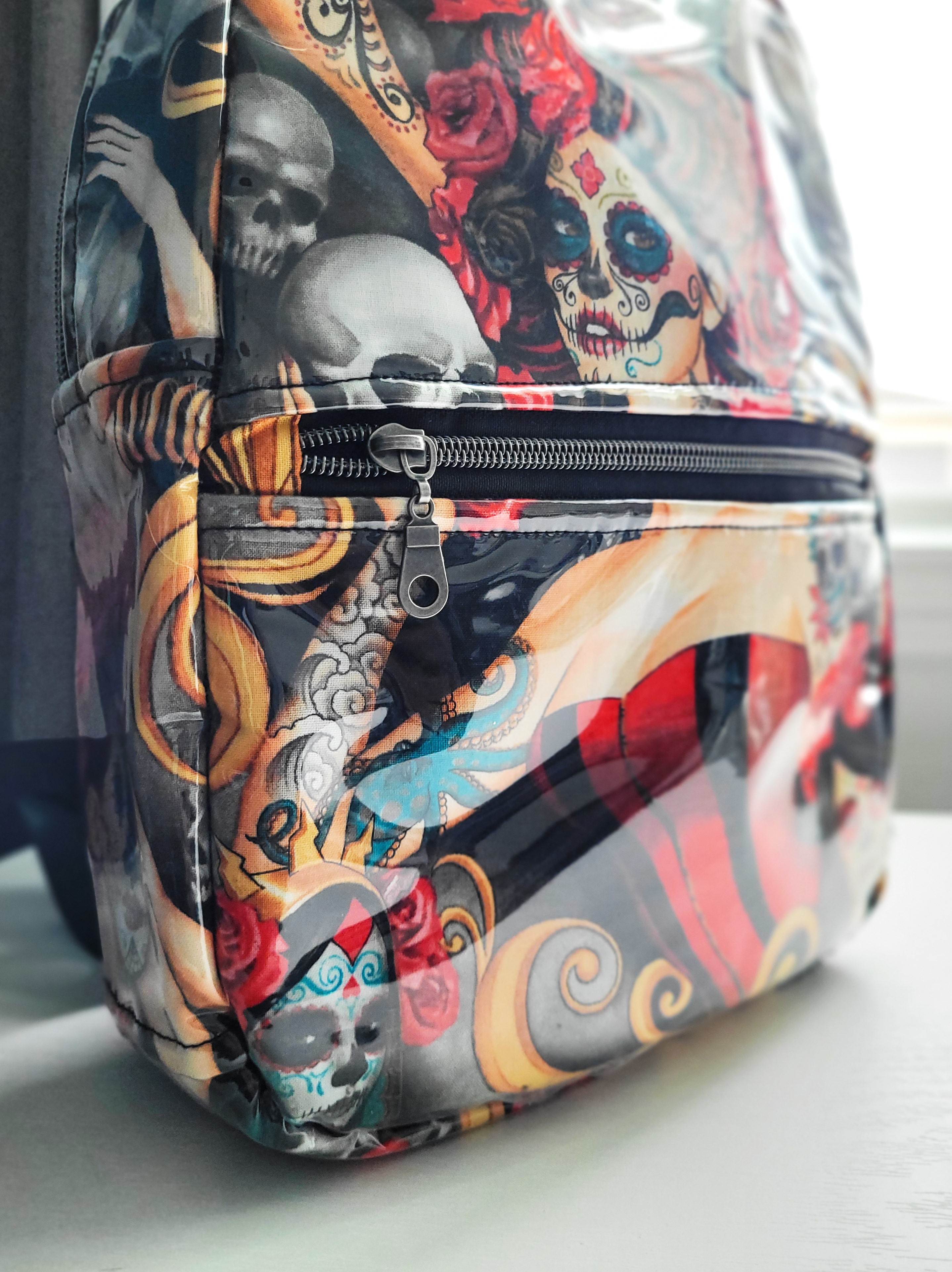 Day of the Dead Skull Print Backpack