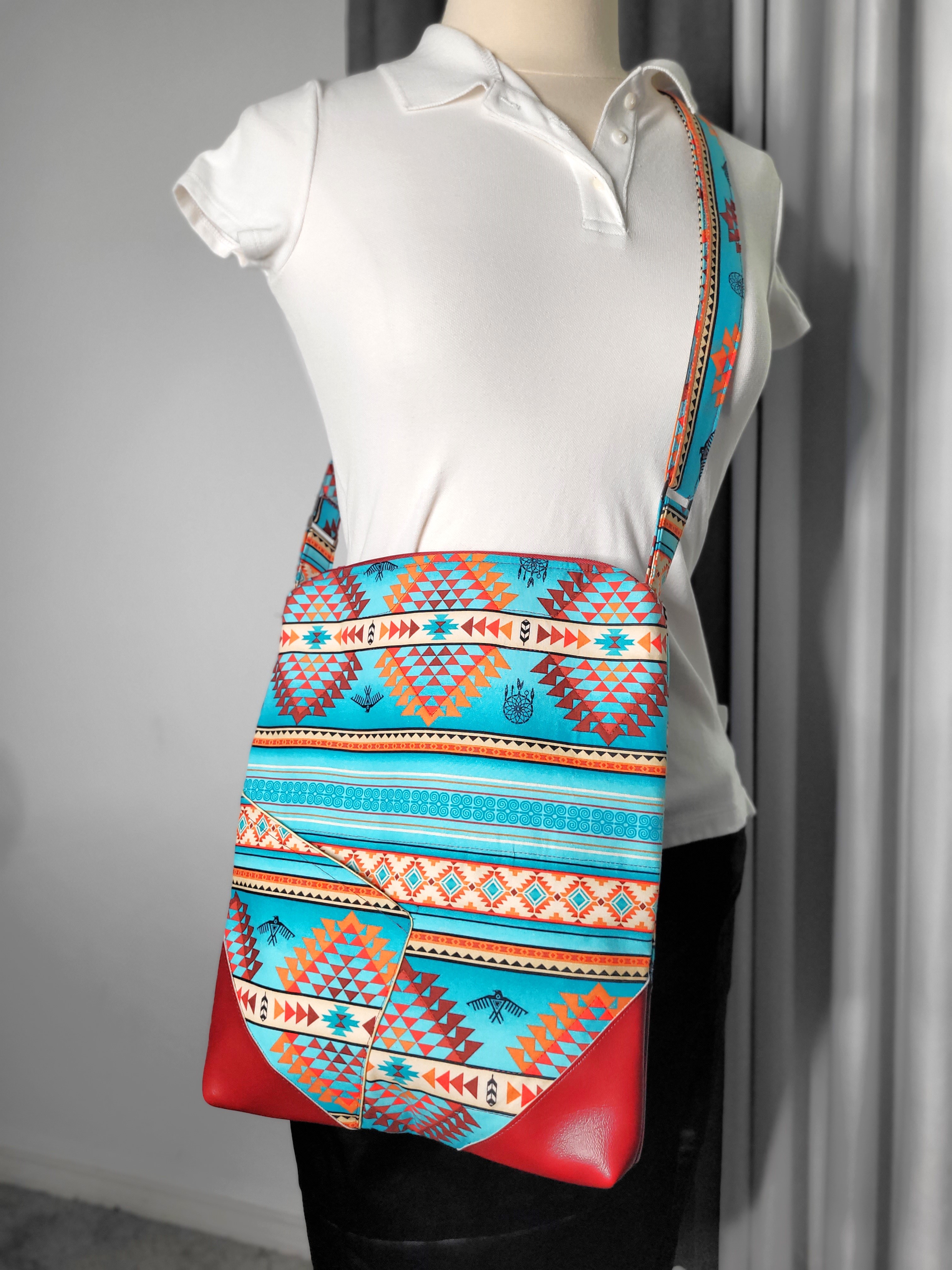 Aztec Pattern Crossbody Bag