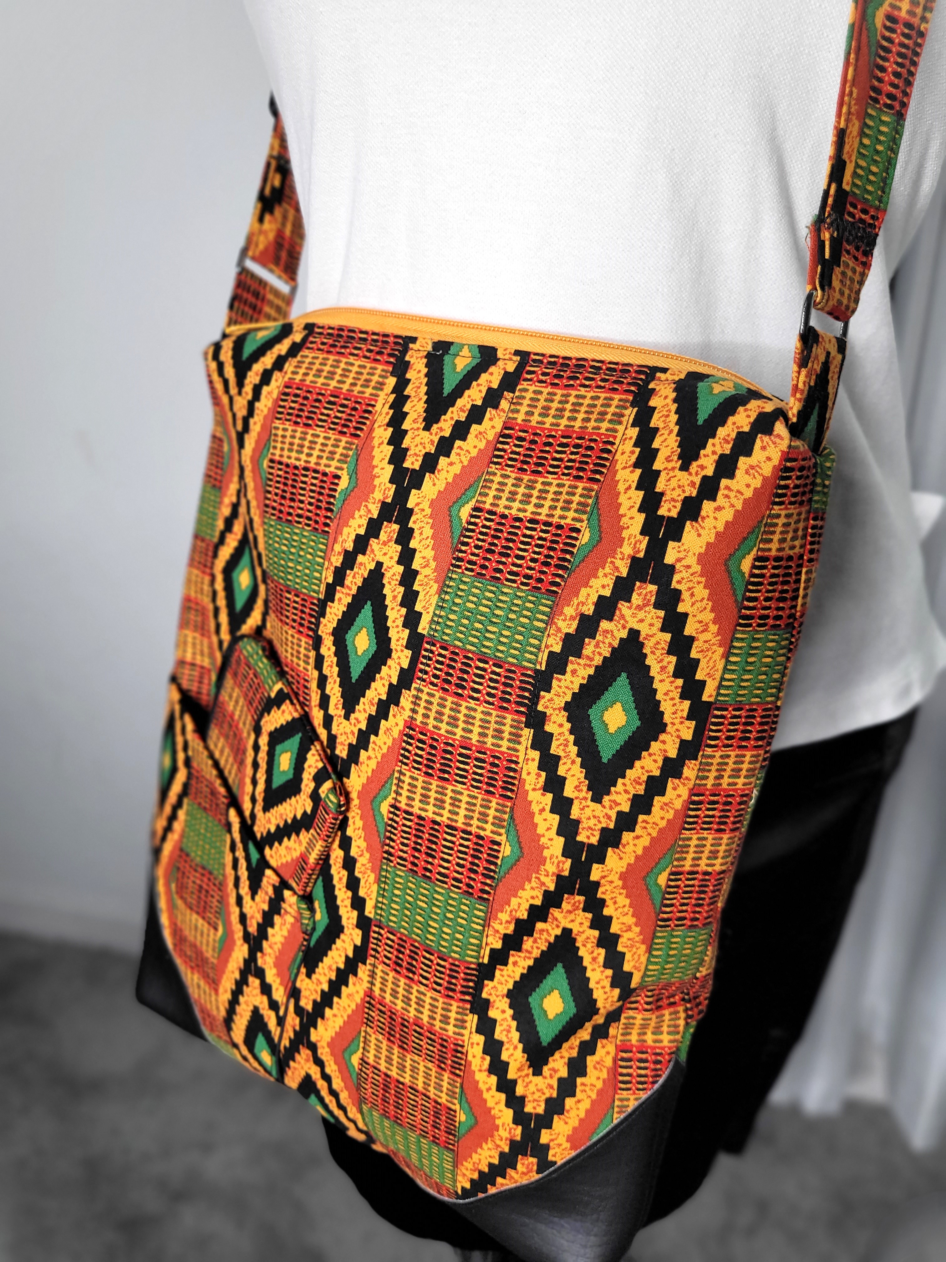 African Print Crossbody Bag