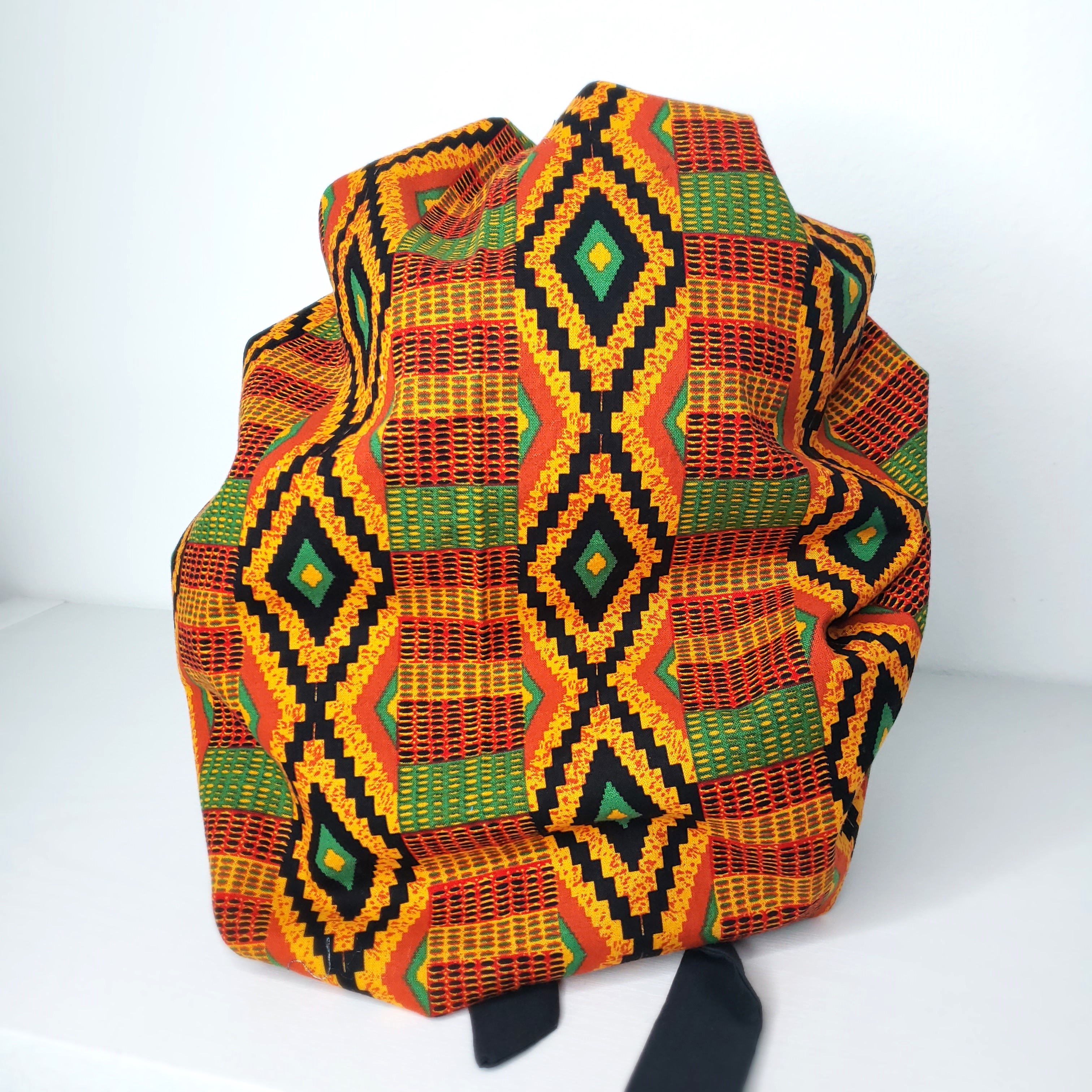 African Print Satin Bonnet