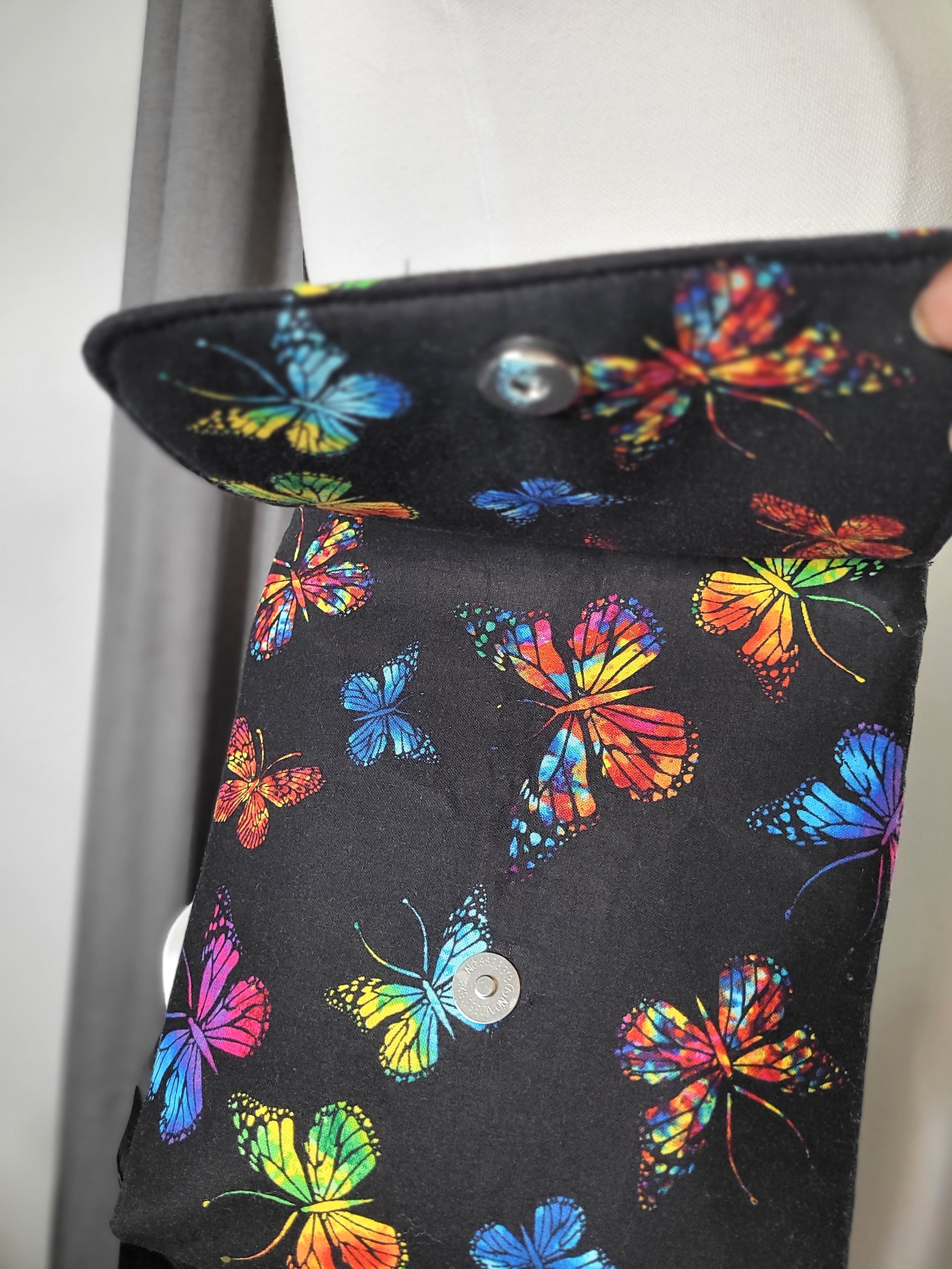 Colorful Butterfly Print Crossbody Bag