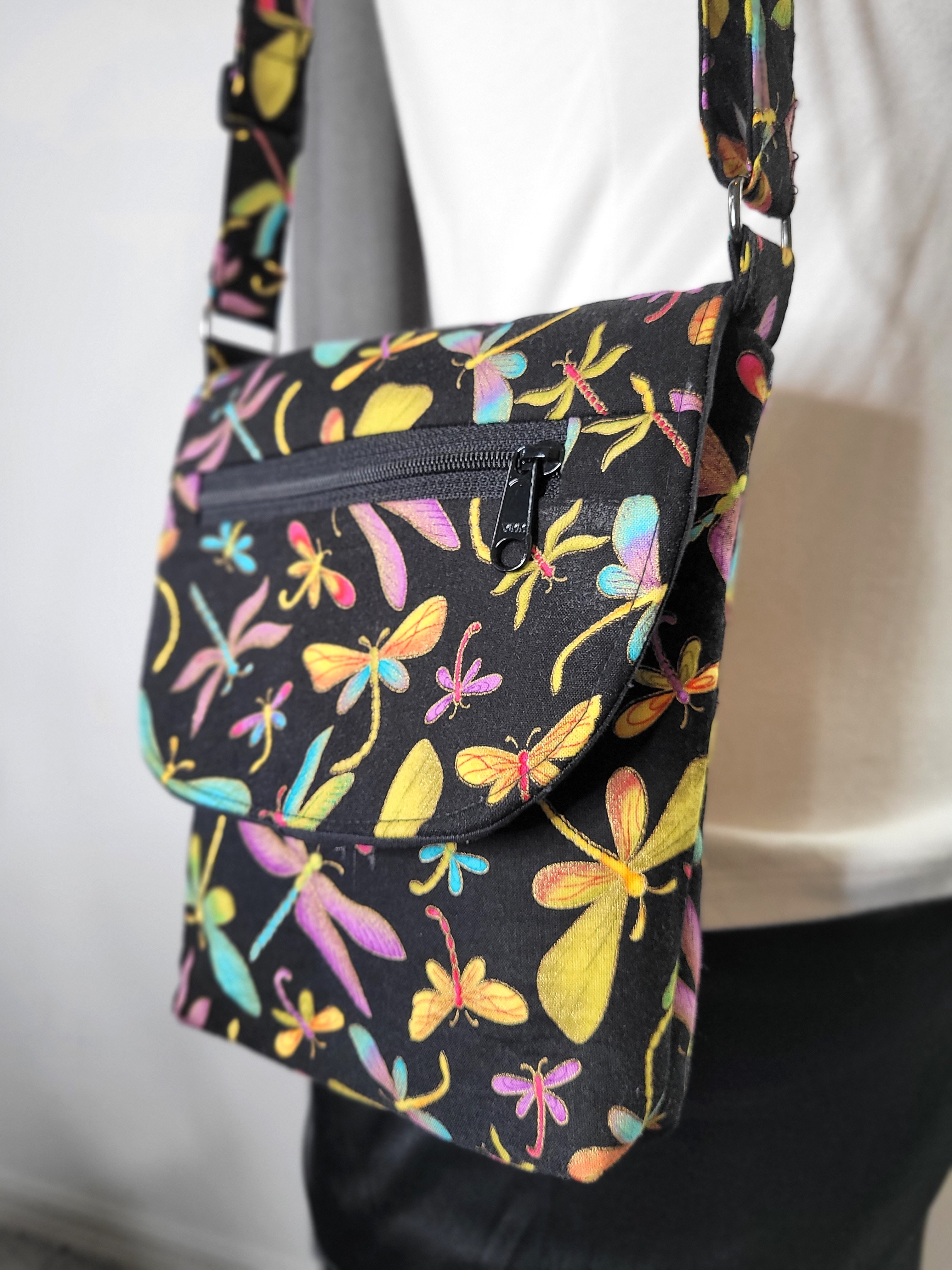 Colorful Dragonfly Crossbody Bag