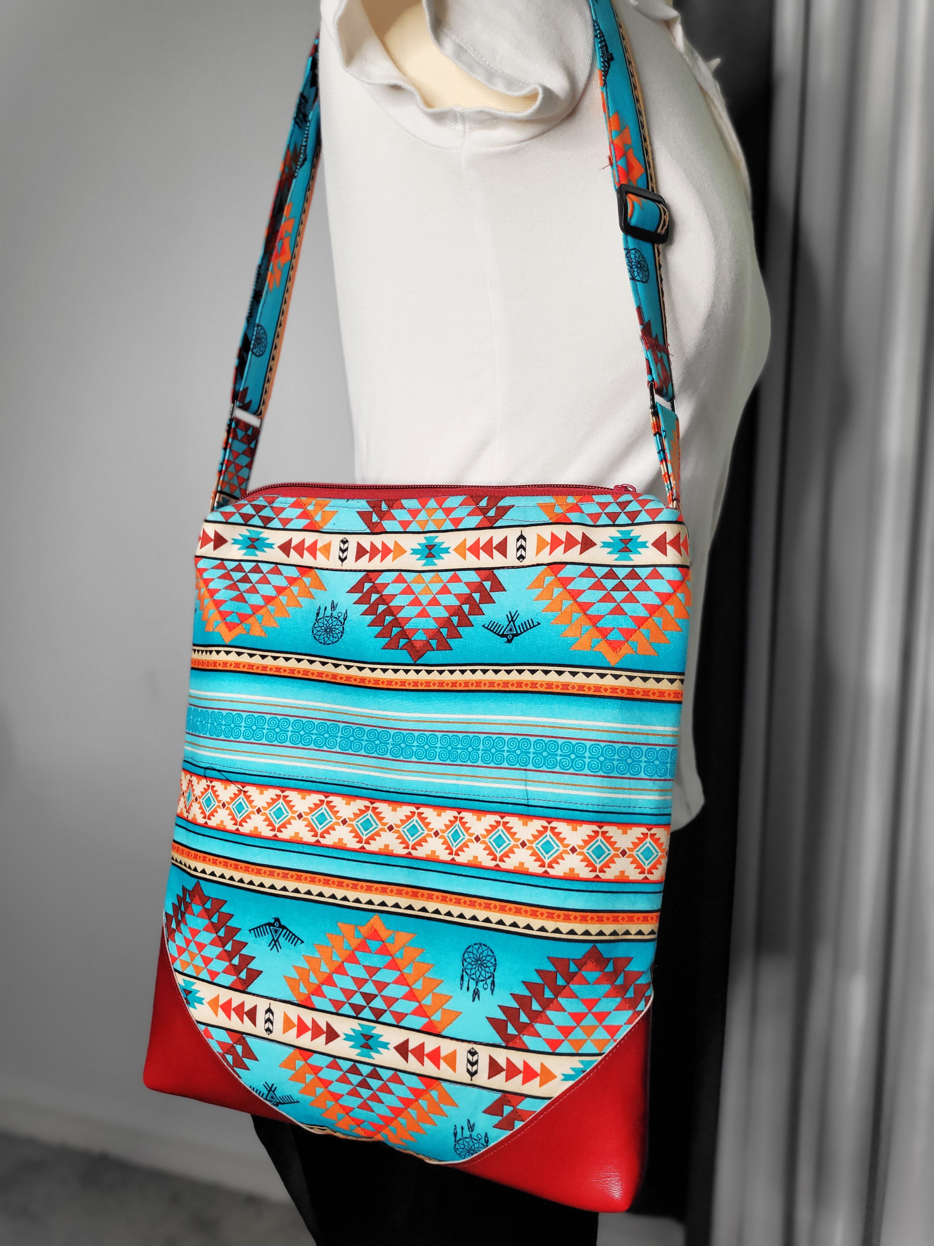 Aztec Pattern Crossbody Bag