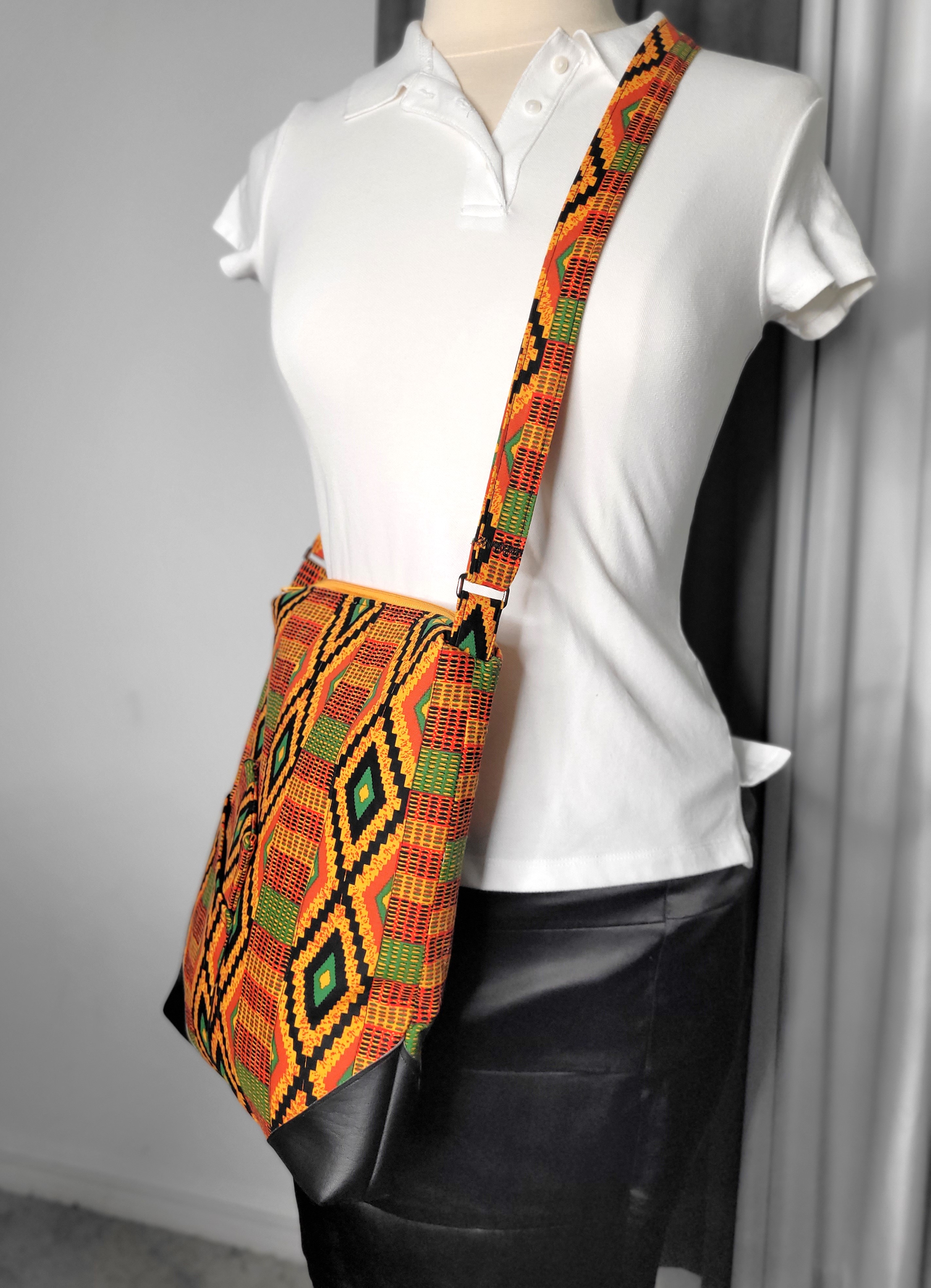 African Print Crossbody Bag