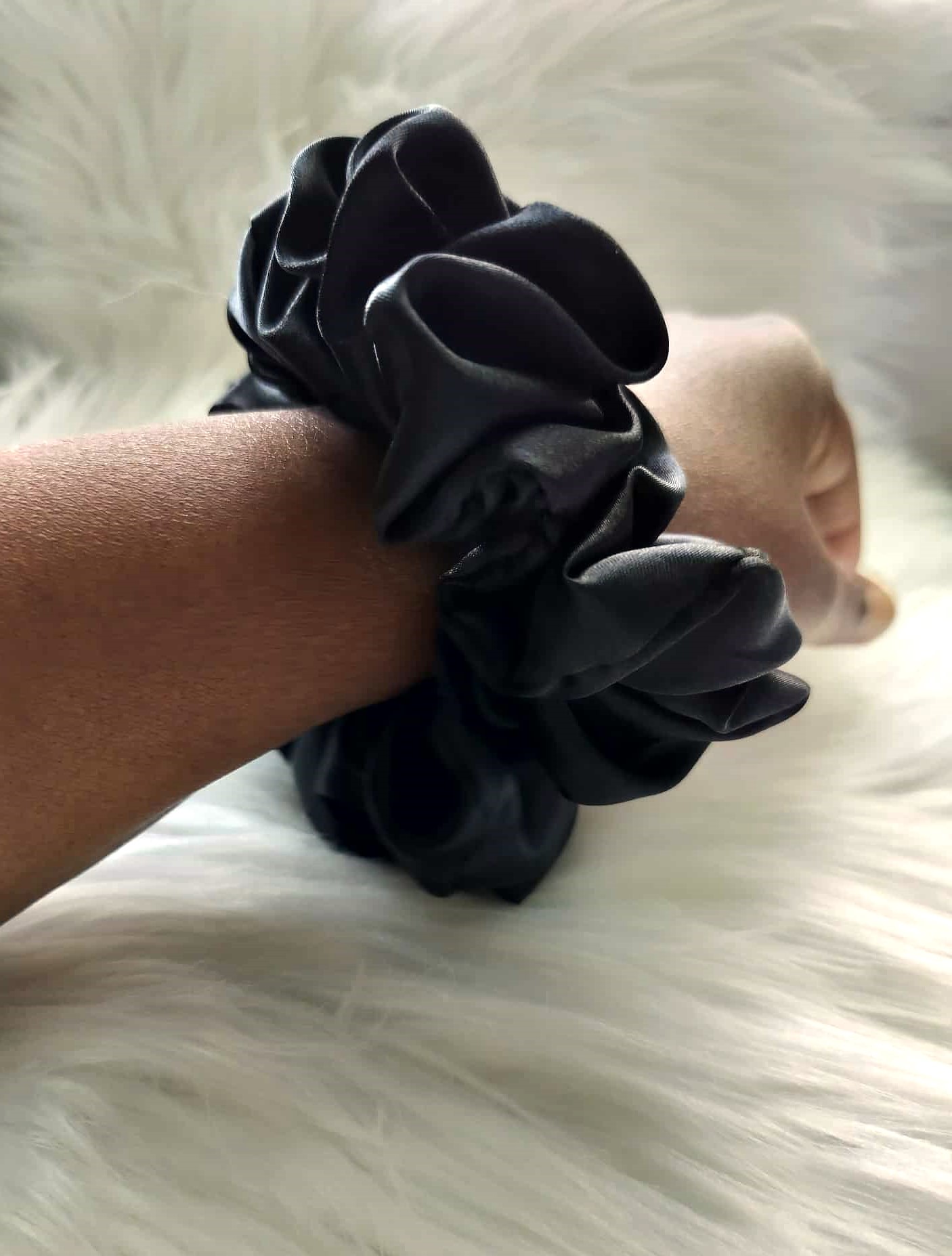 Black Silk Scrunchie