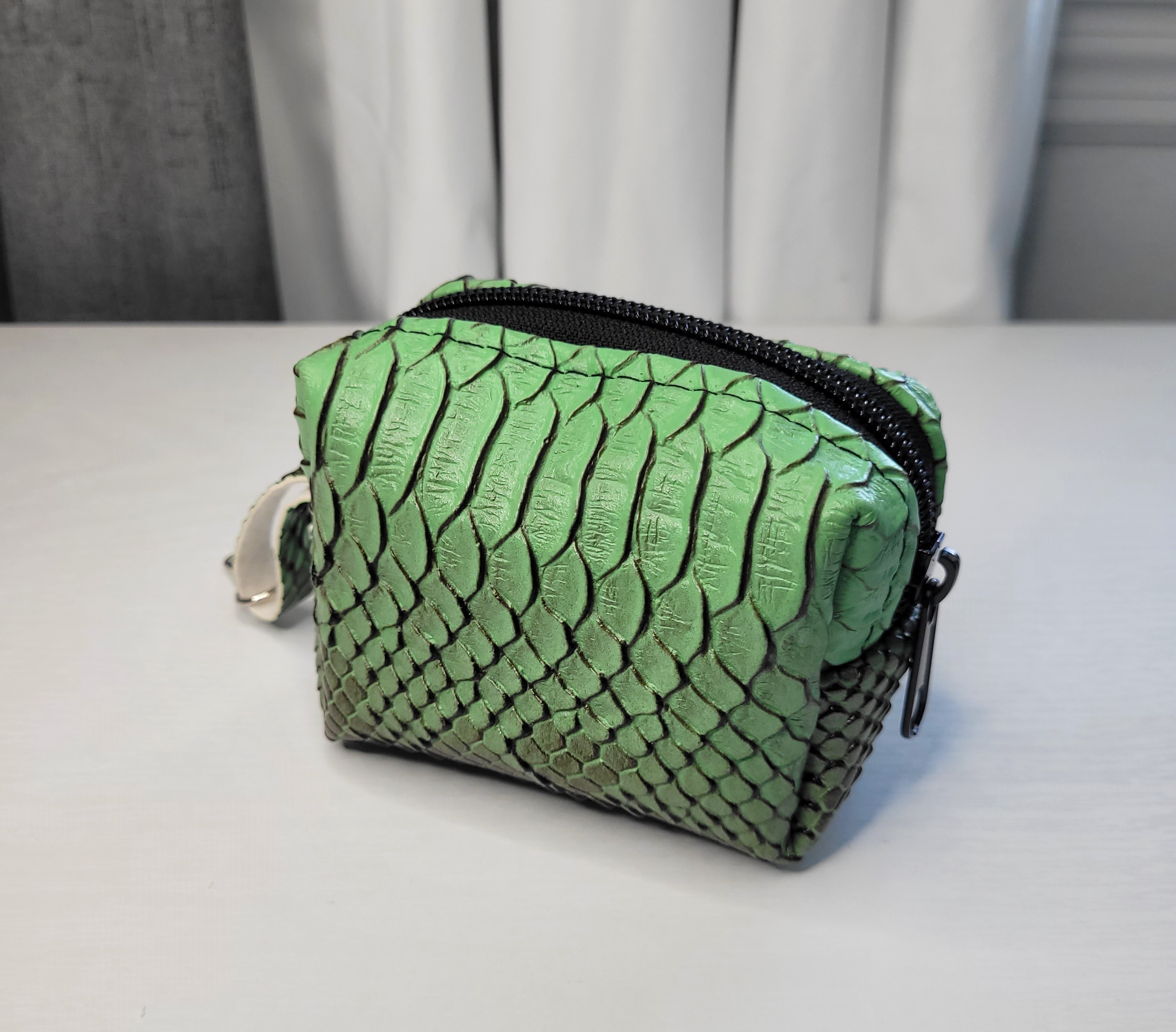 Green Leather Mini Pouch