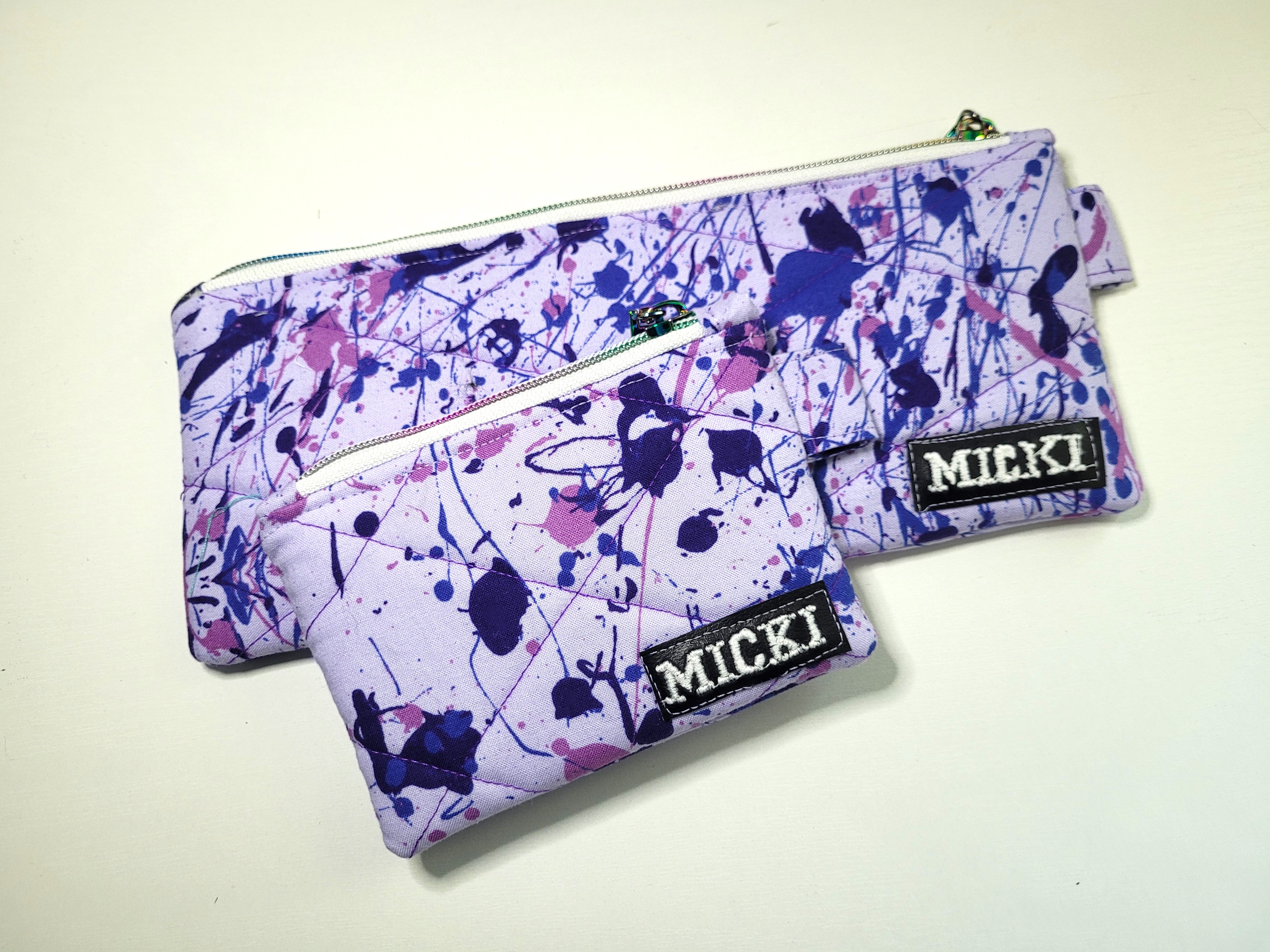 Zipper Pouch Set - Purple Splatter