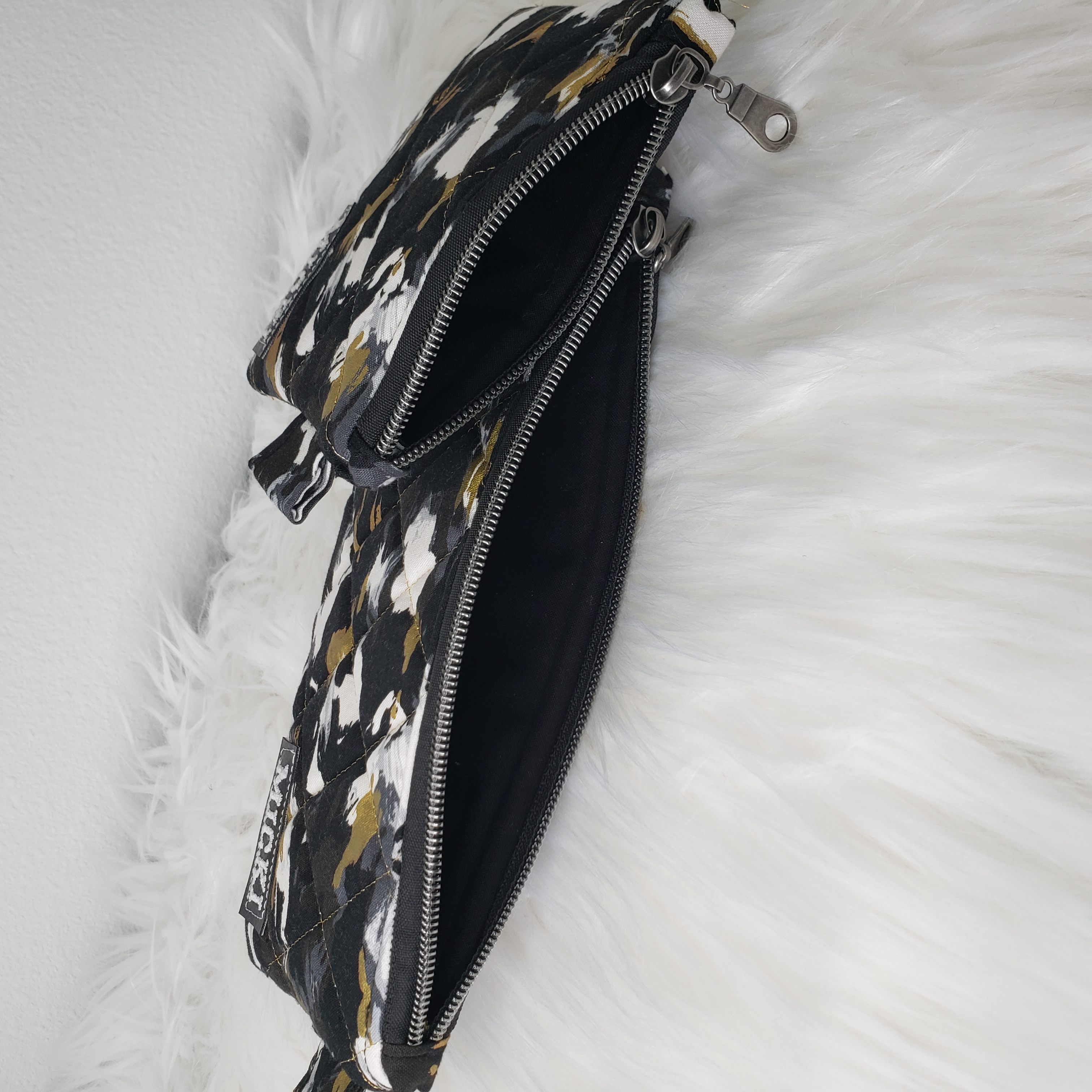 Zipper Pouch Set - Gold/Black/White