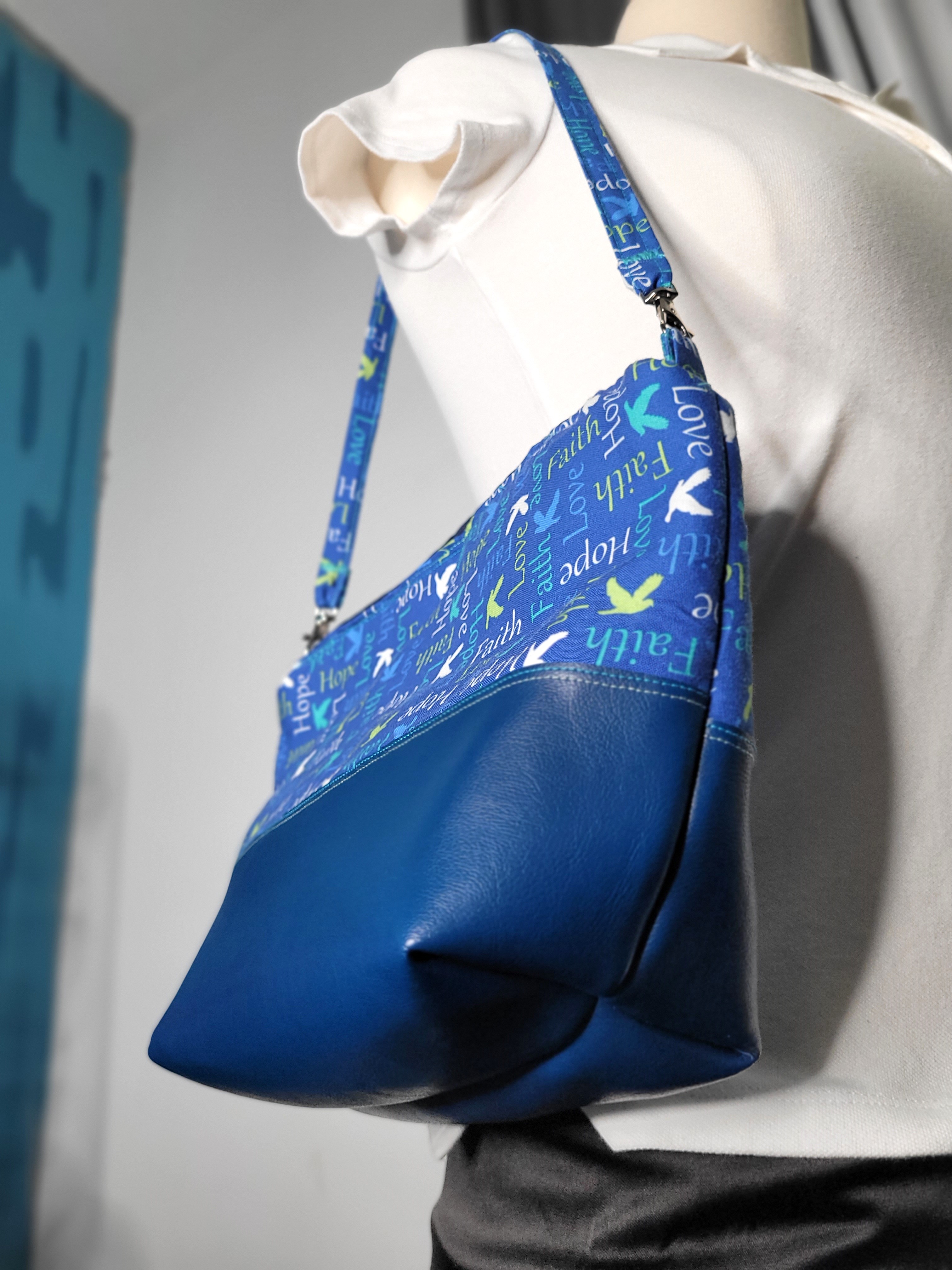 Blue Inspirational Shoulder Bag