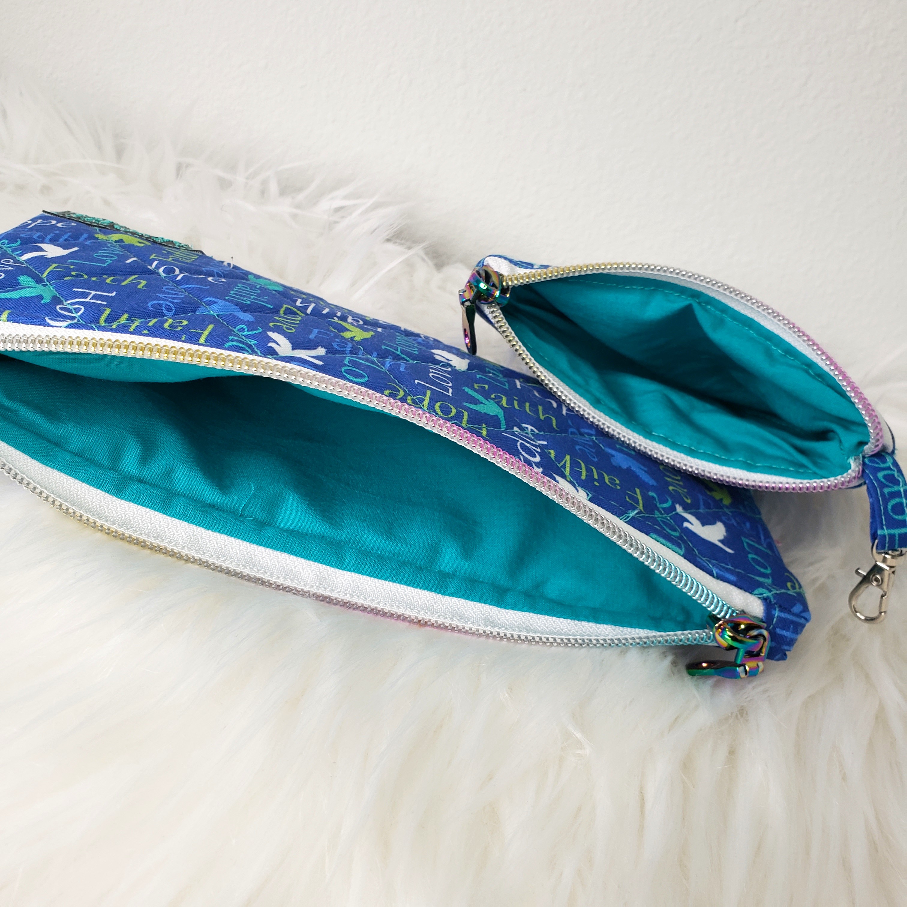 Zipper Pouch Set - Hope, Love, Faith