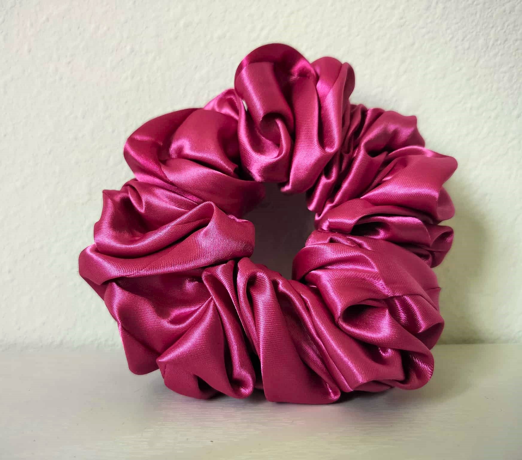 Fushia Silky Scrunchie