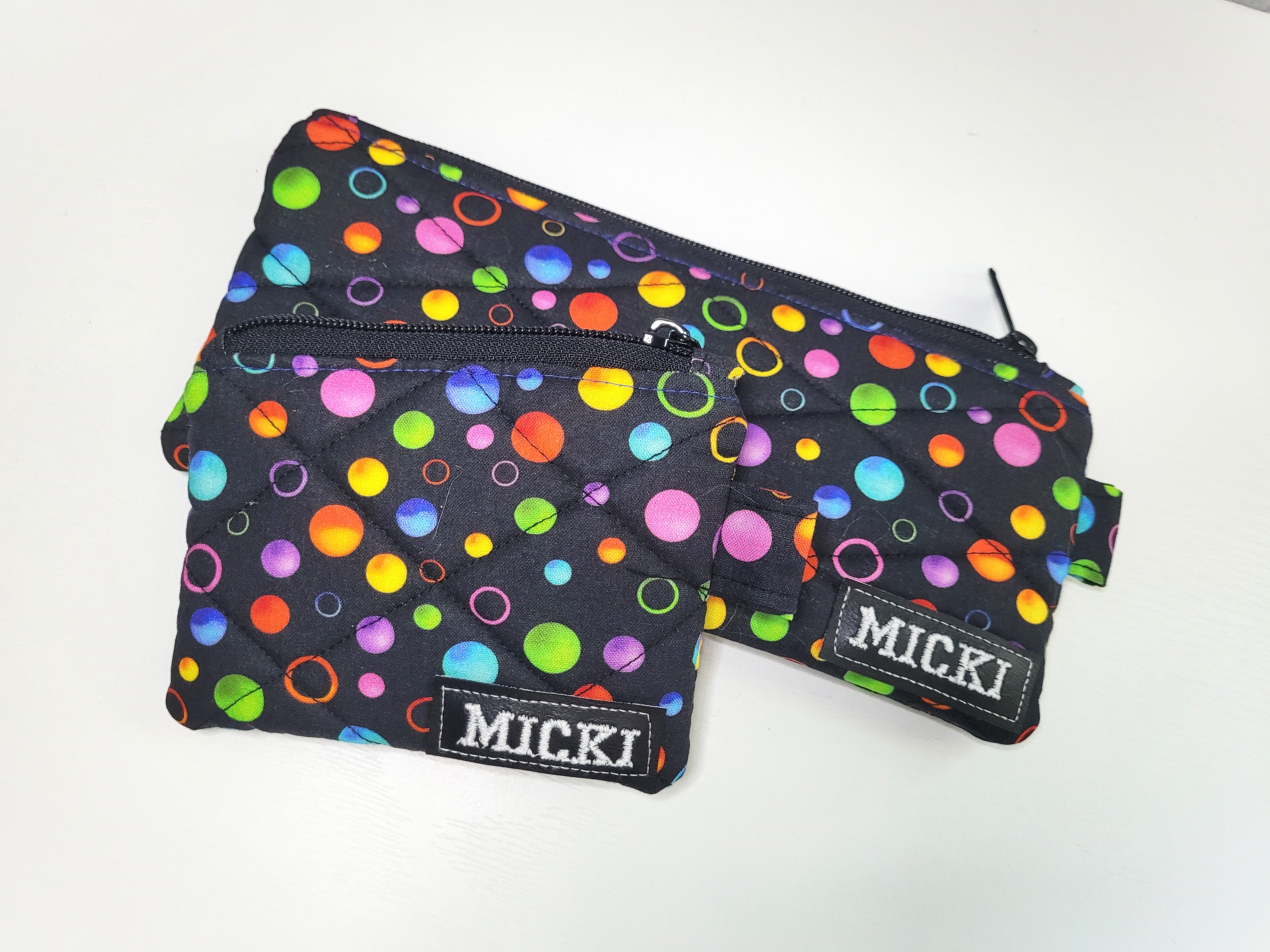 Zipper Pouch Set - Colorful Polka Dots