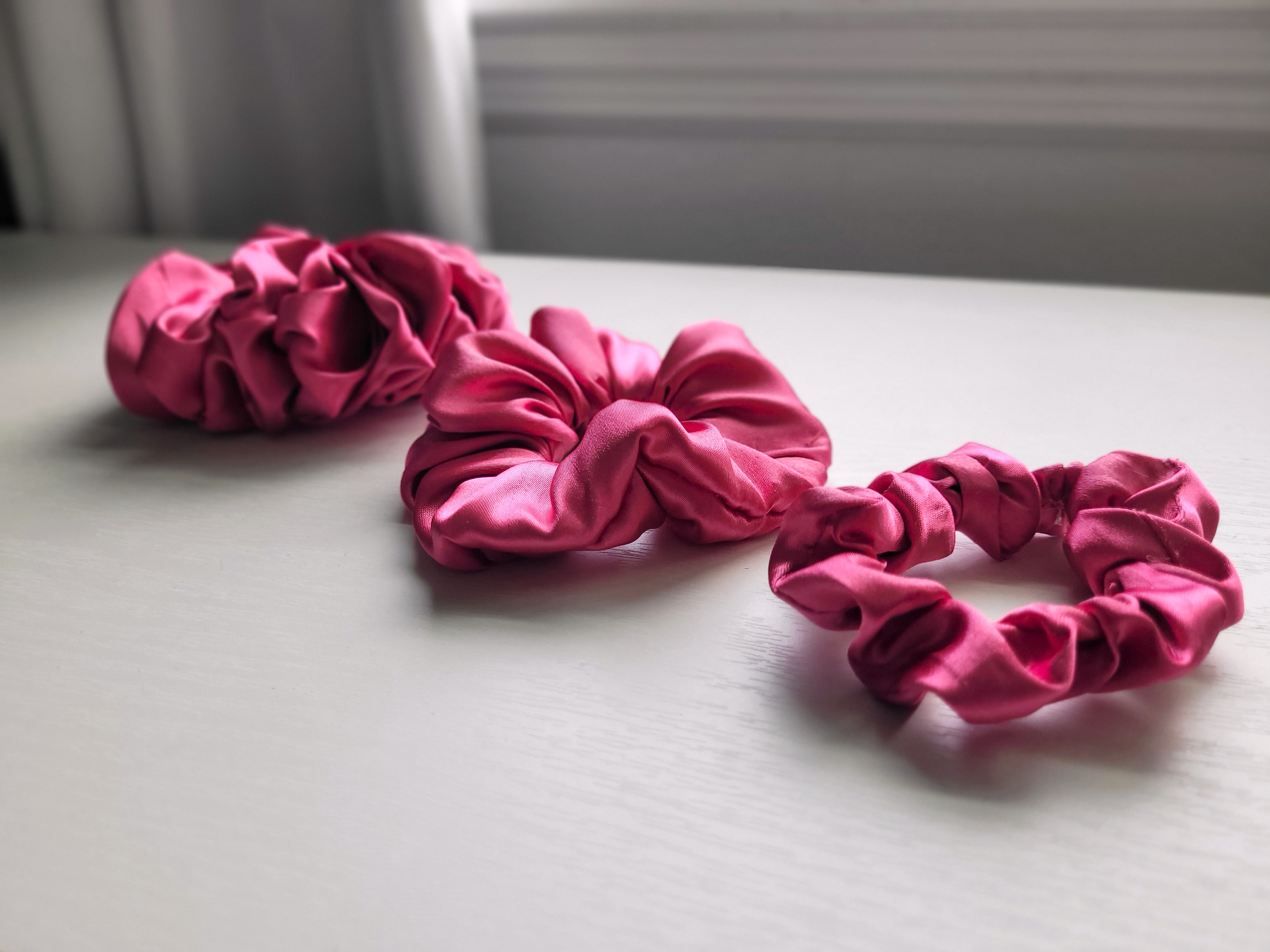 Fushia Silky Scrunchie