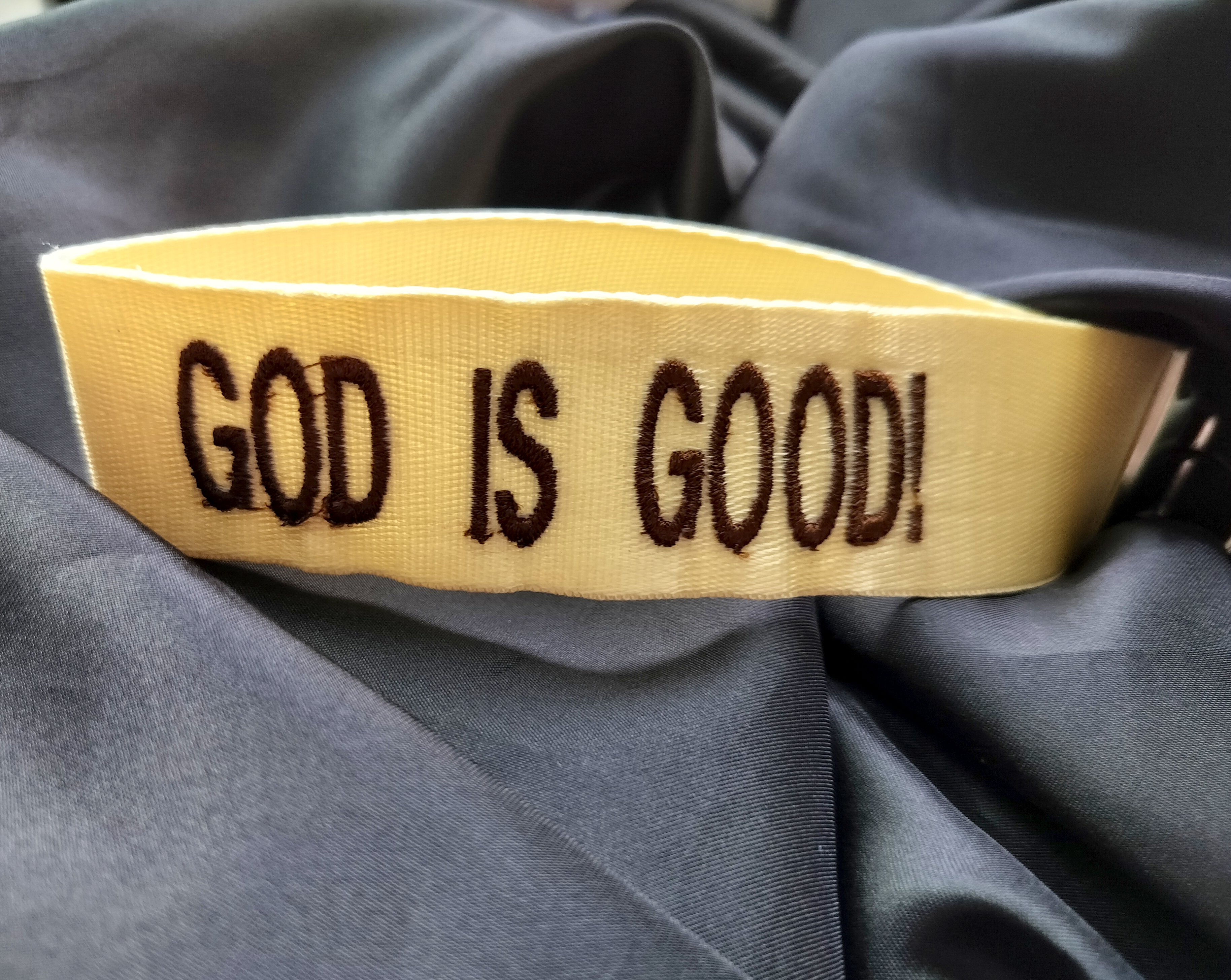 Inspirational 'God Is Good!' Wristlet Keychain 