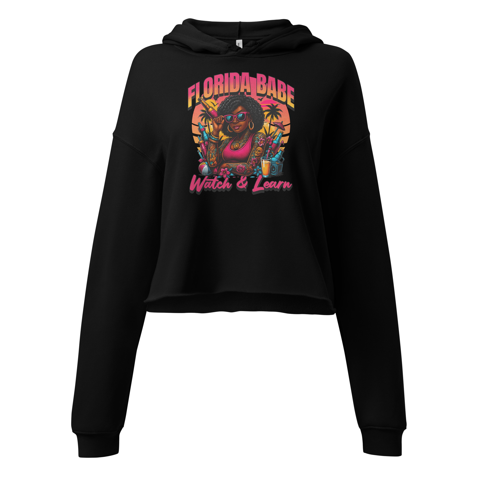 Florida Babe Crop Hoodie (Brown Skin)