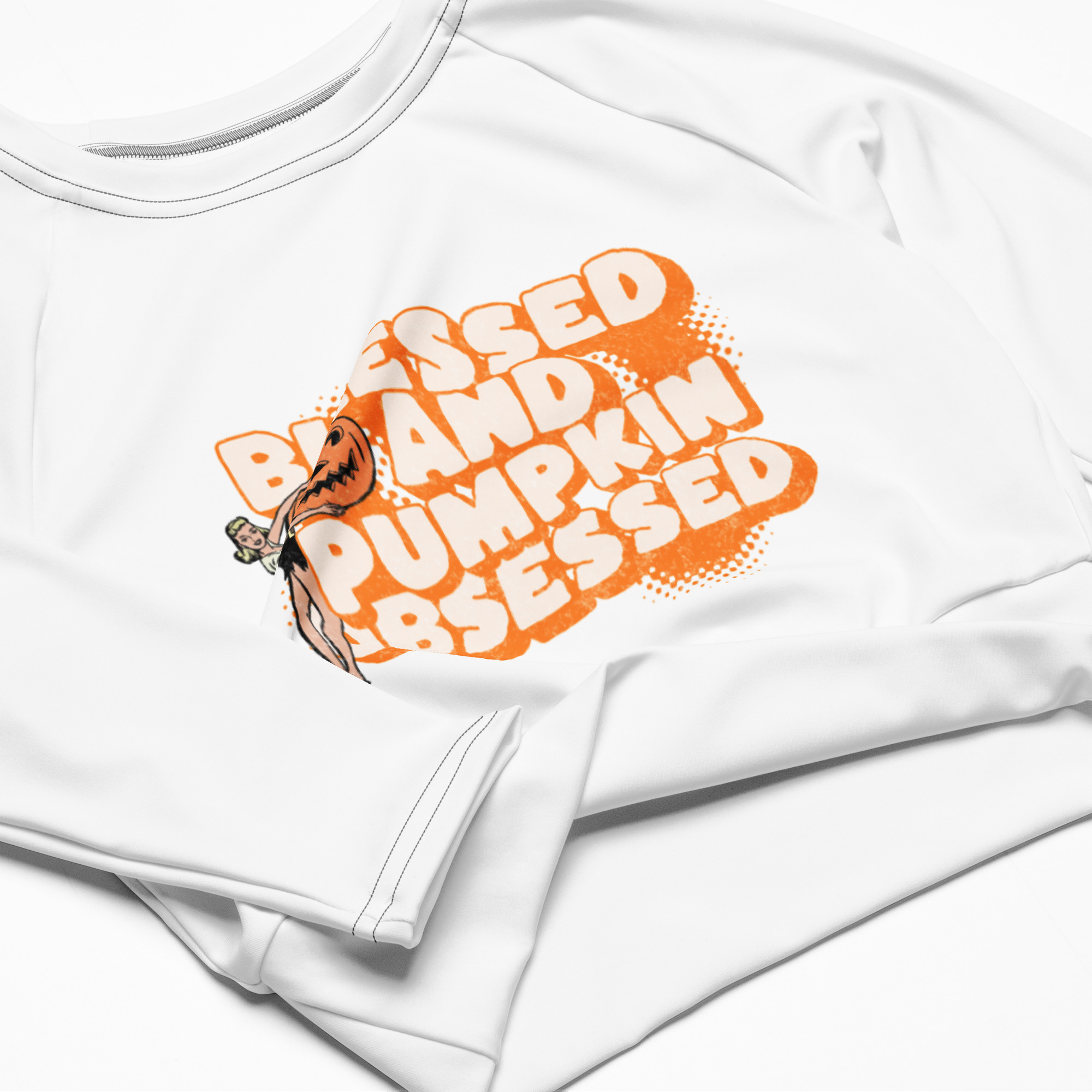 Obsessed long-sleeve crop top