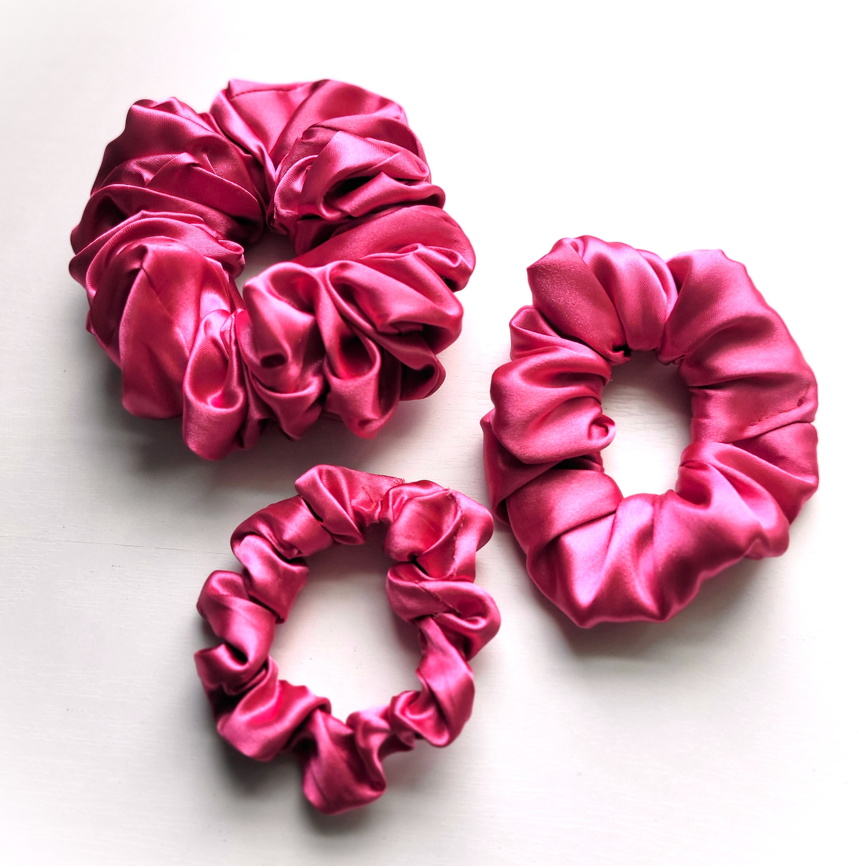 Fushia Silky Scrunchie