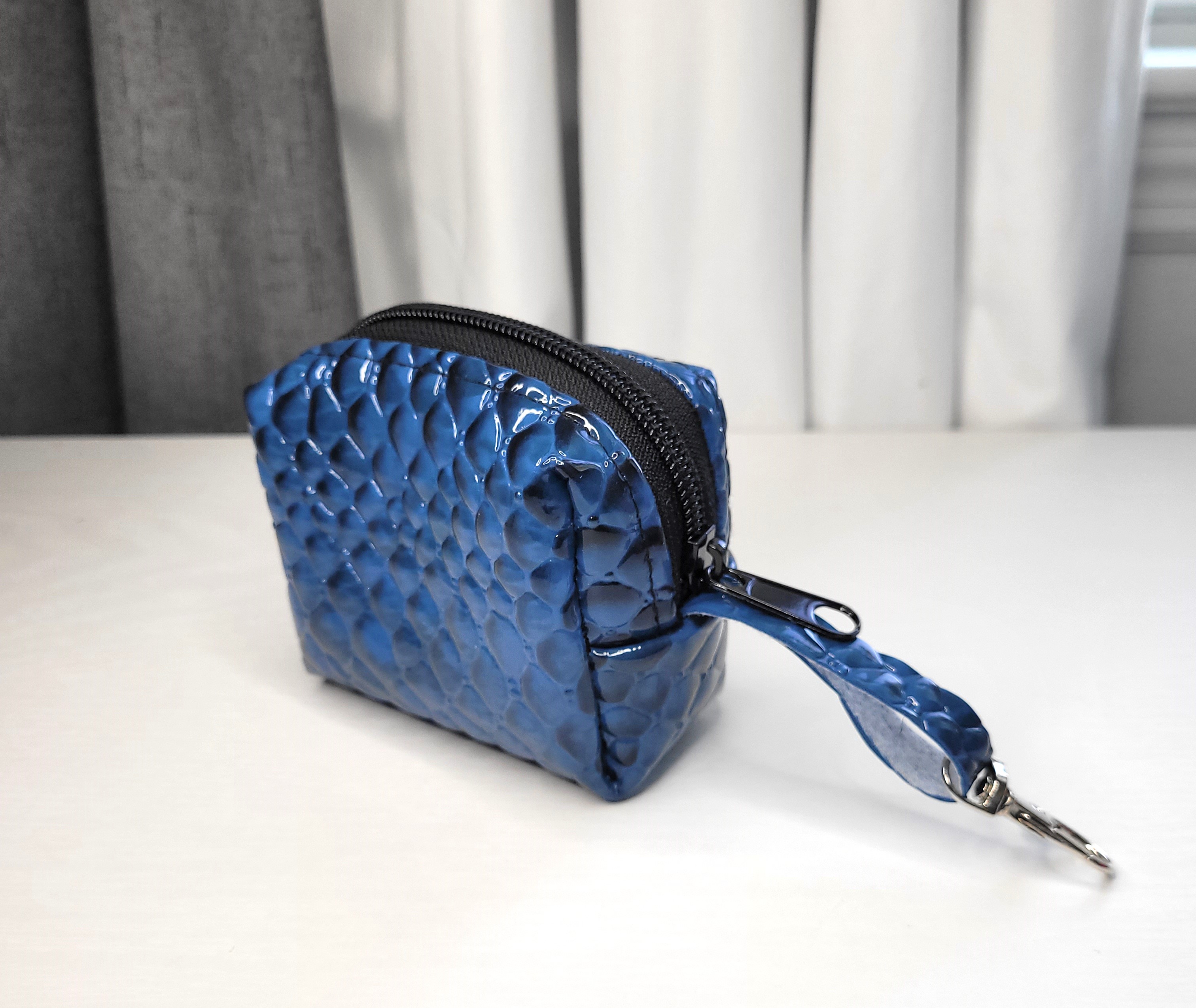 Blue leather Mini Pouch