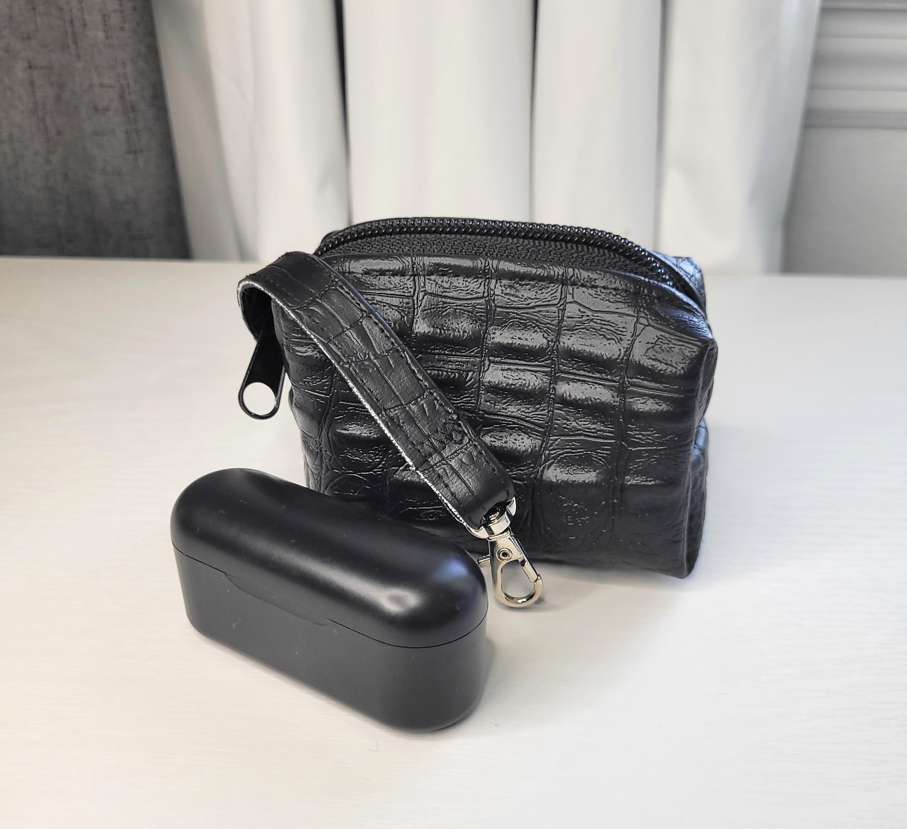 Black leather Mini Pouch