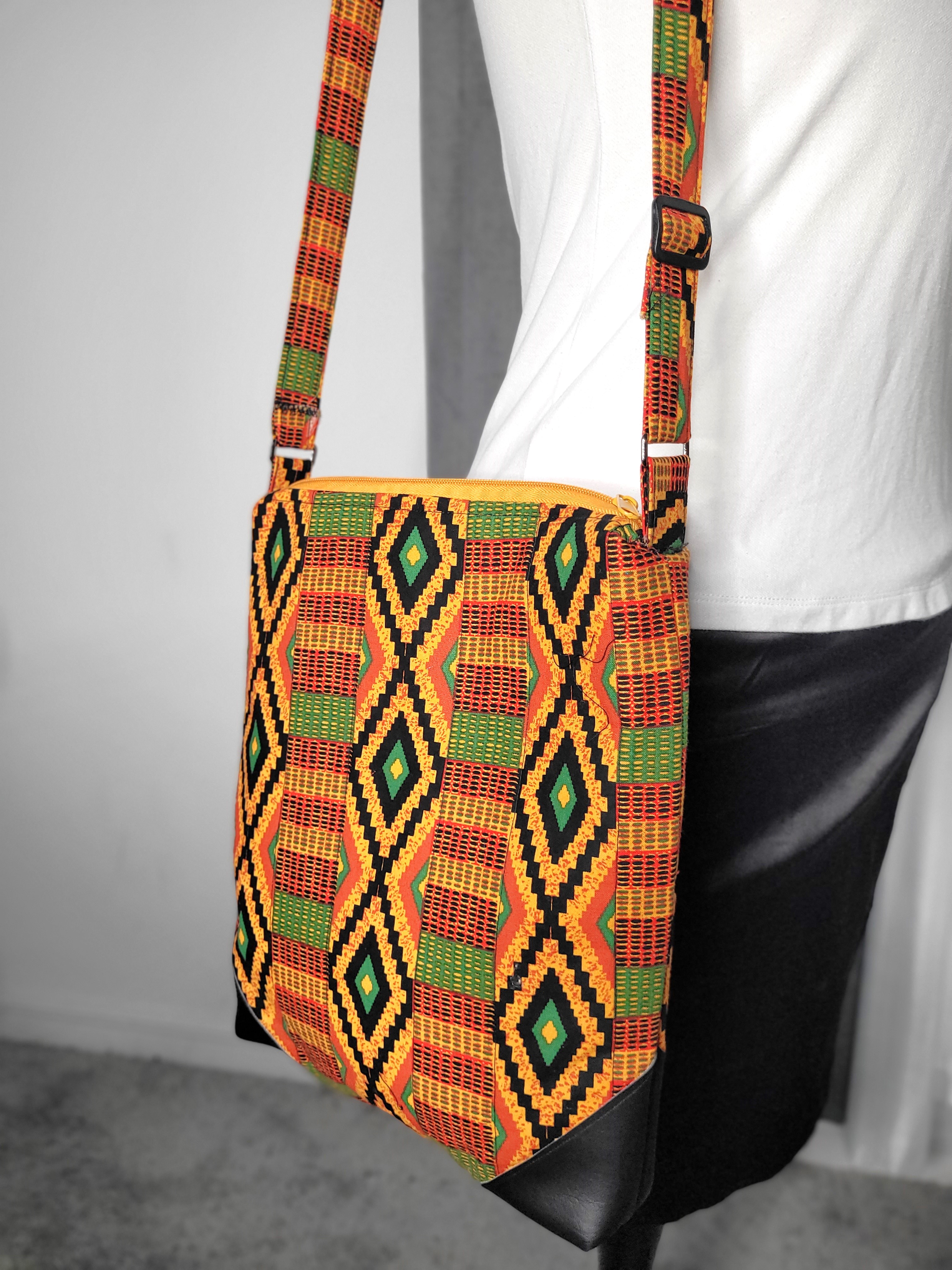 African Print Crossbody Bag