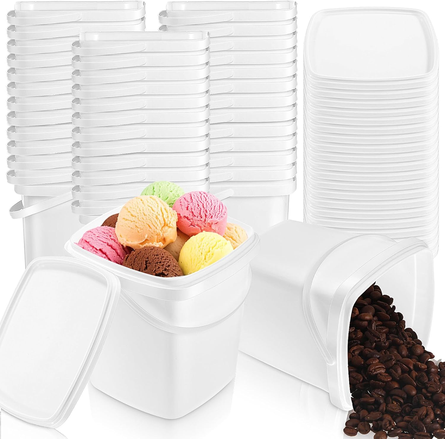 Plastic ice cream box