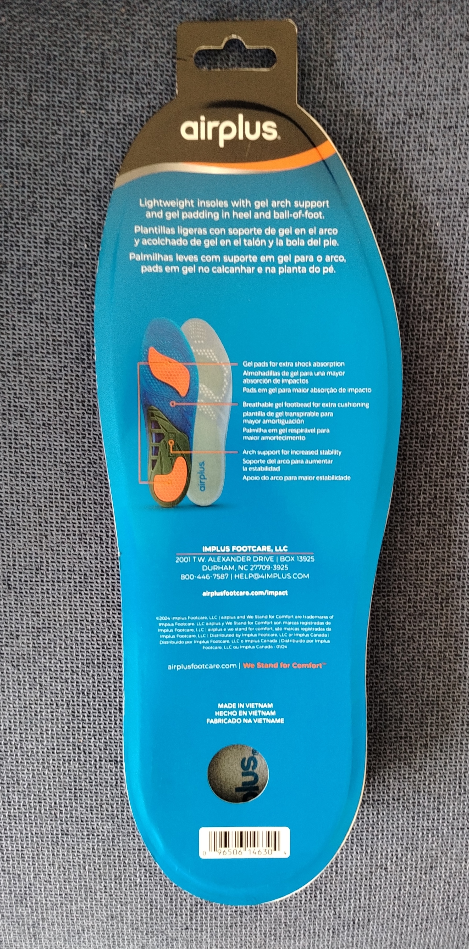 Plantilla de Gel con Diseño Ergonómico - Hombre