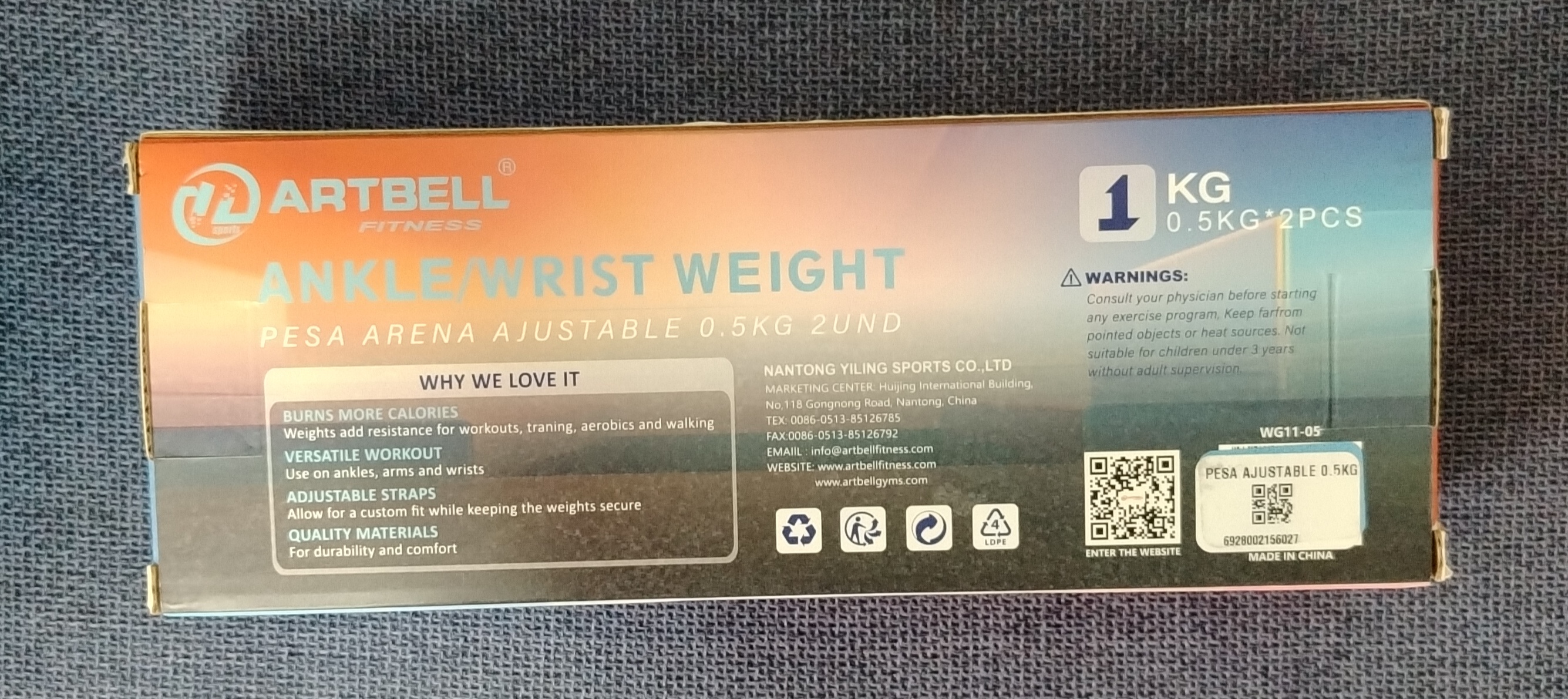 Pesas de Arena Ajustables de 0.5 Kg 