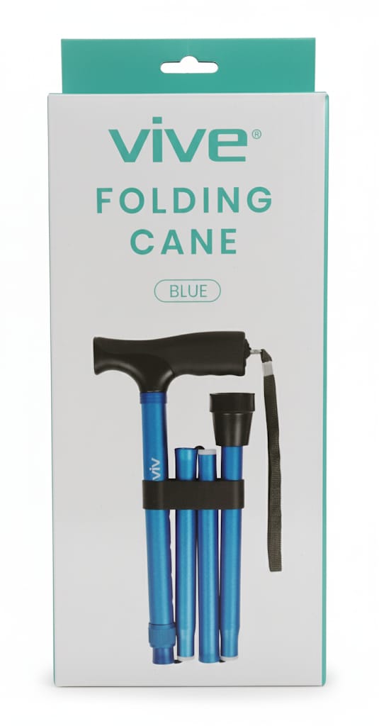 Bastón Plegable de un Punto - Color Azul