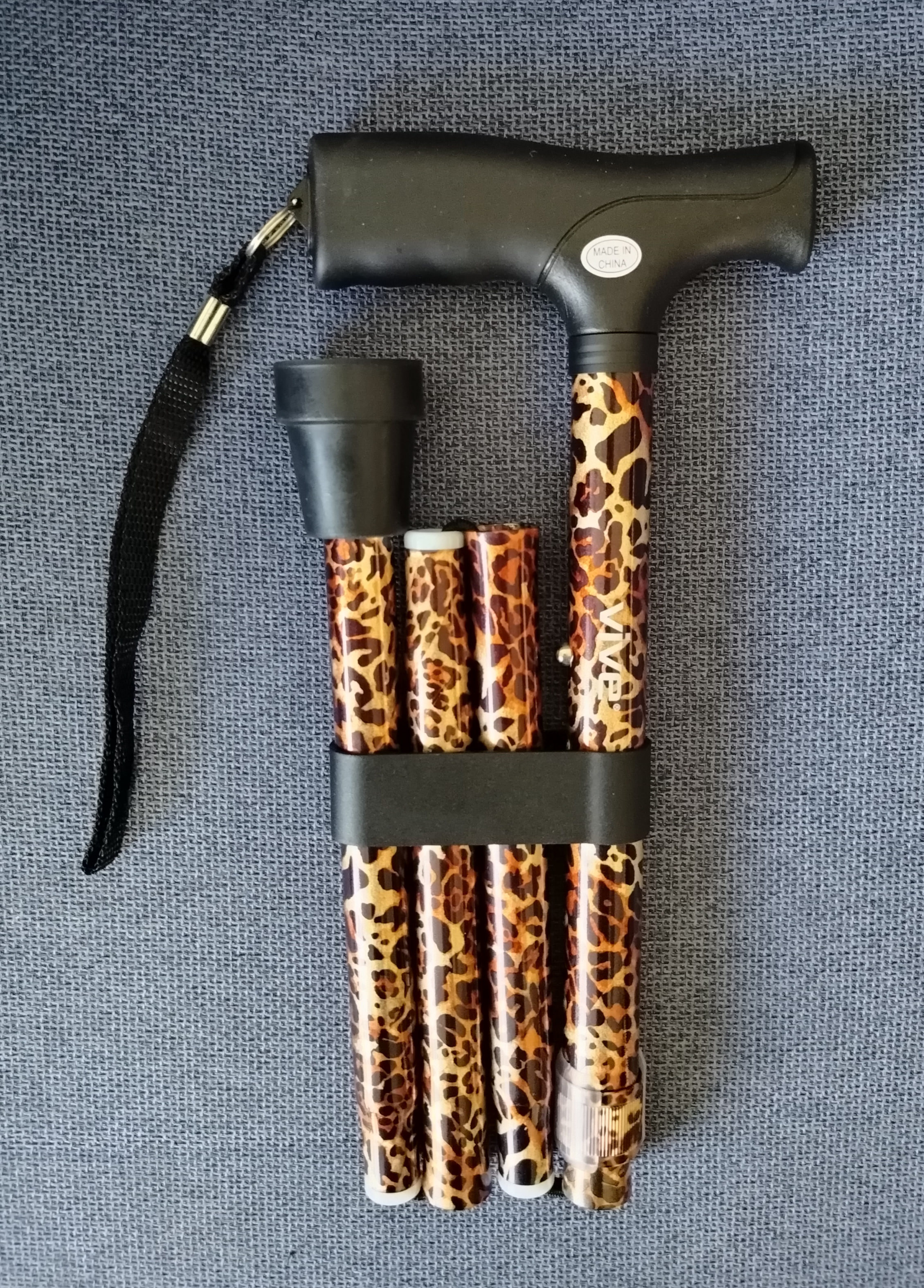 Bastón Plegable de un Punto - Leopardo