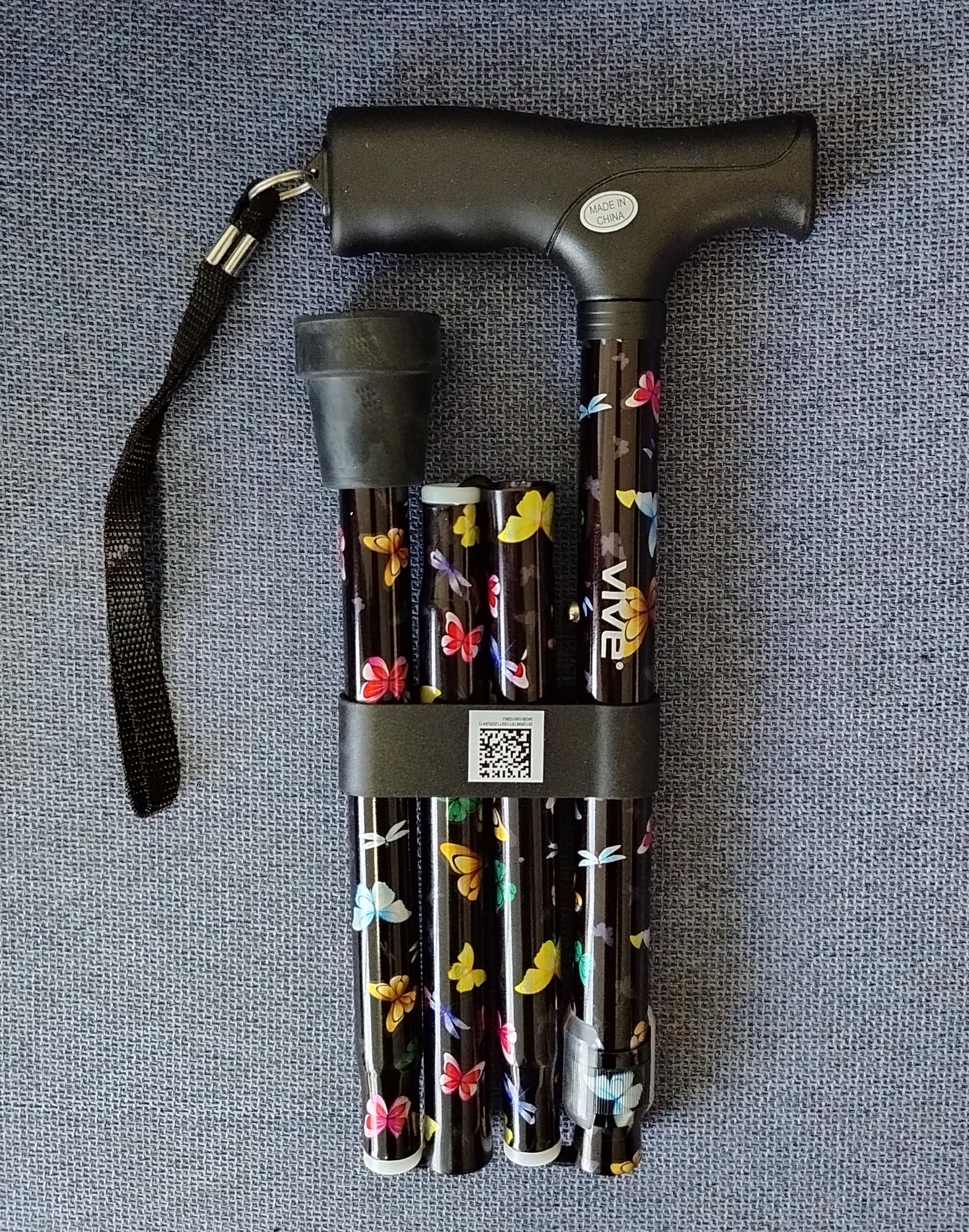 Bastón Plegable de un Punto - Mariposa