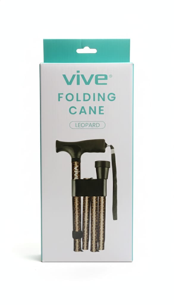 Bastón Plegable de un Punto - Leopardo