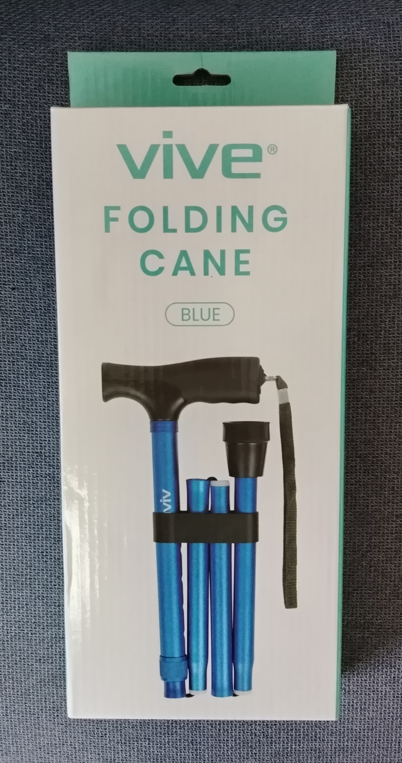 Bastón Plegable de un Punto - Color Azul