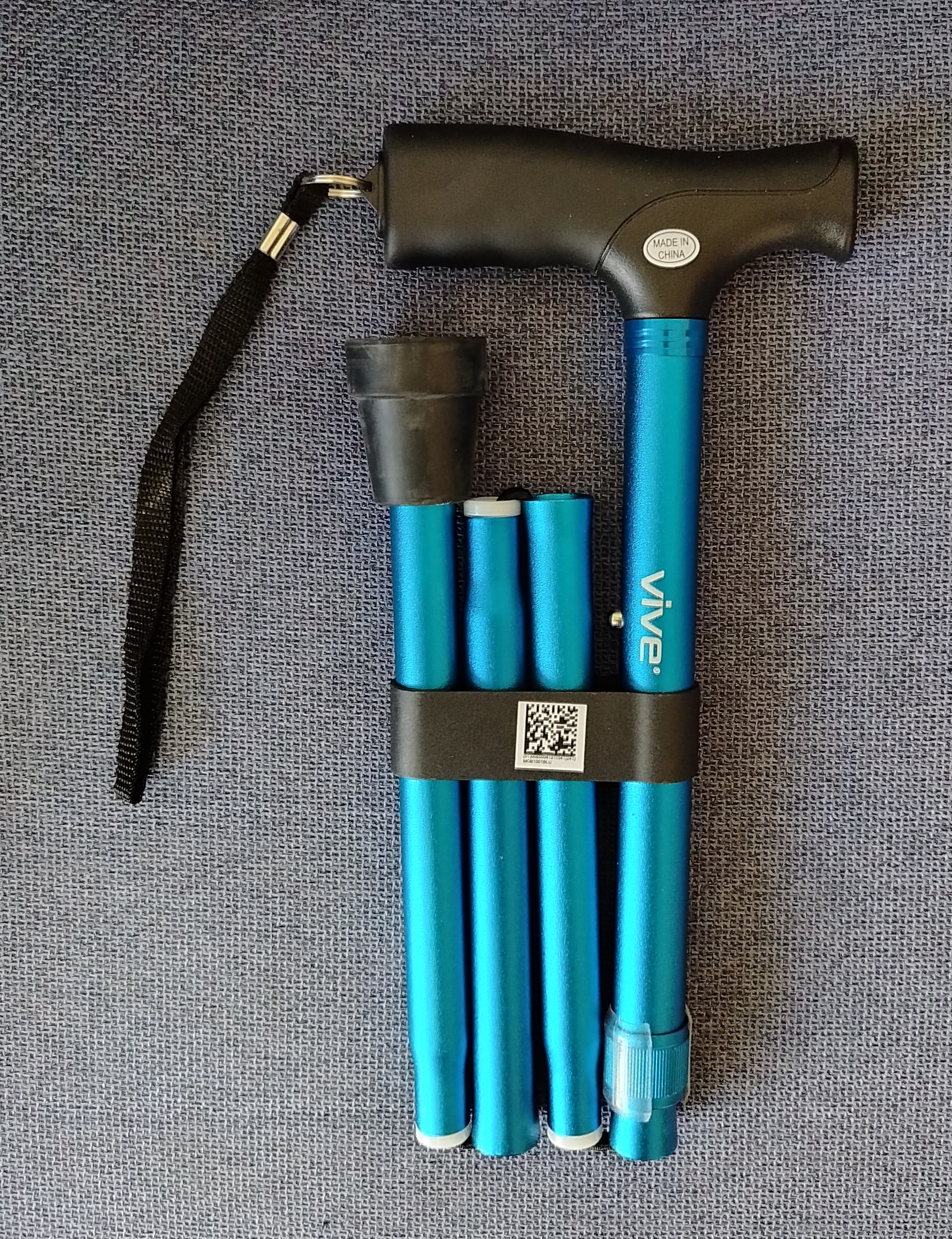 Bastón Plegable de un Punto - Color Azul