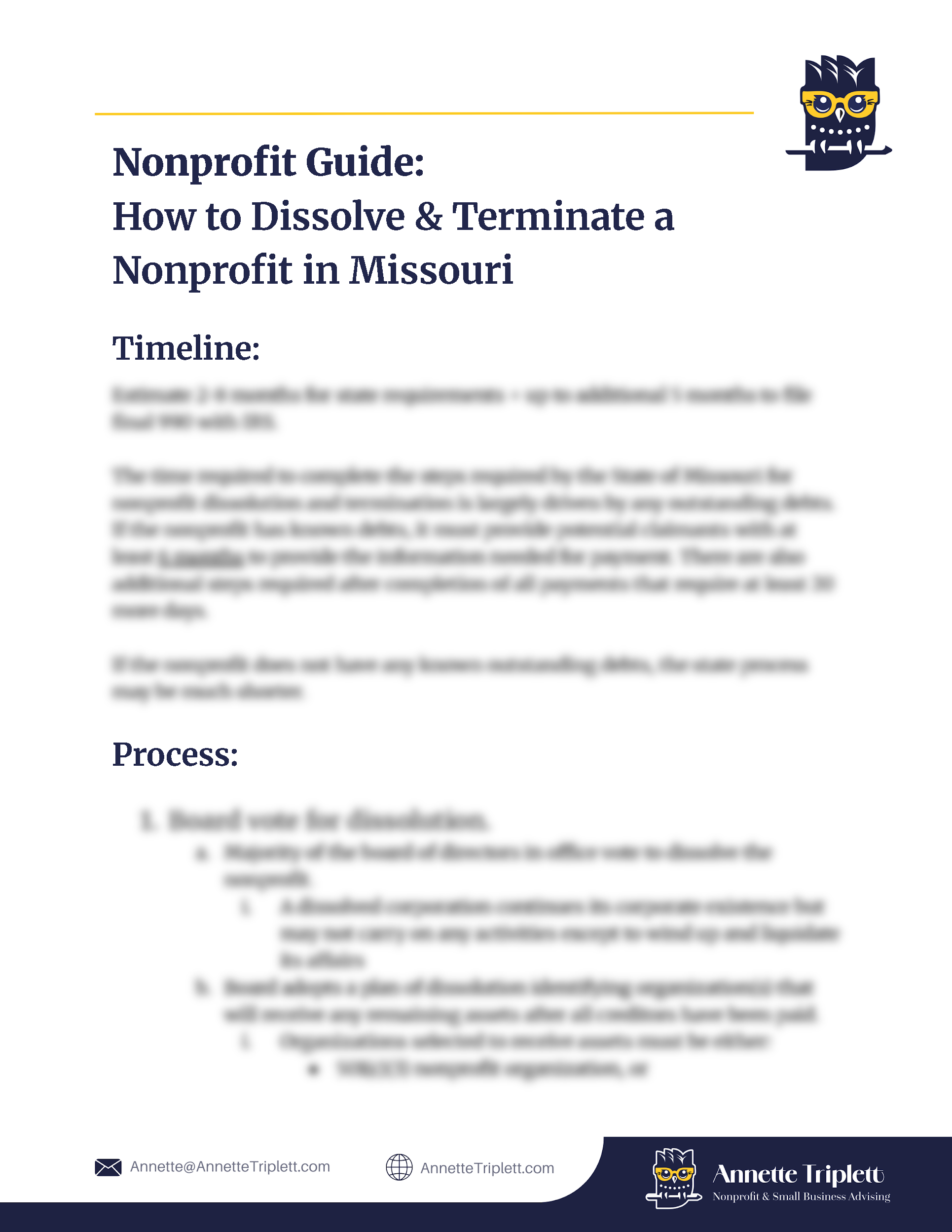 Nonprofit Guide: How to Dissolve & Terminate a Nonprofit in Missouri