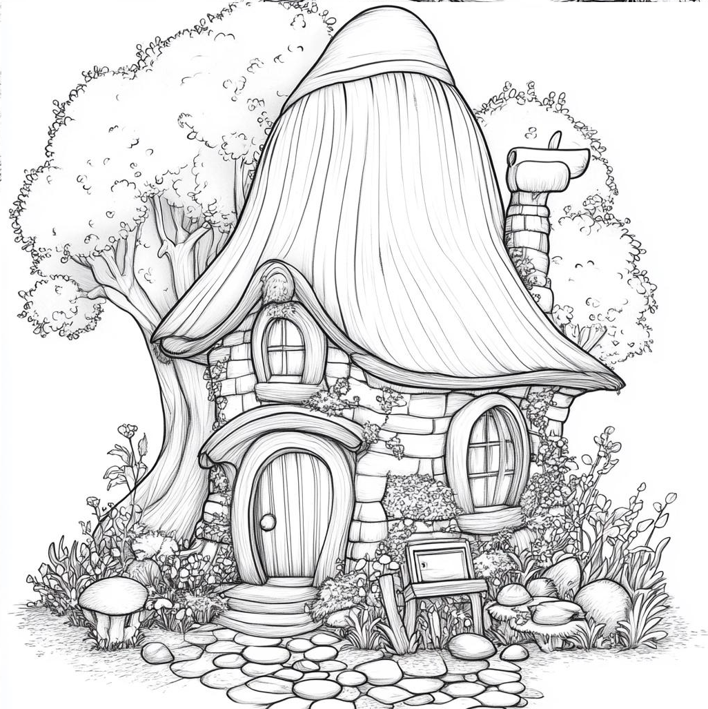 Les Maisons des fées Imaginer Colorier Se Relaxer