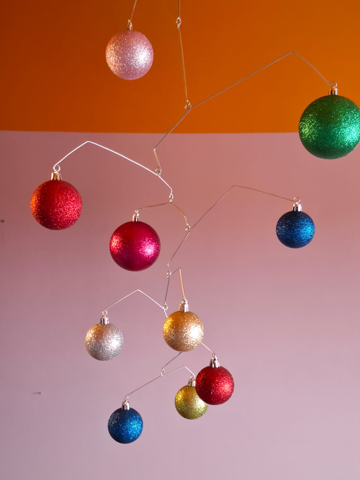 Móbile Natal Bola Glitter