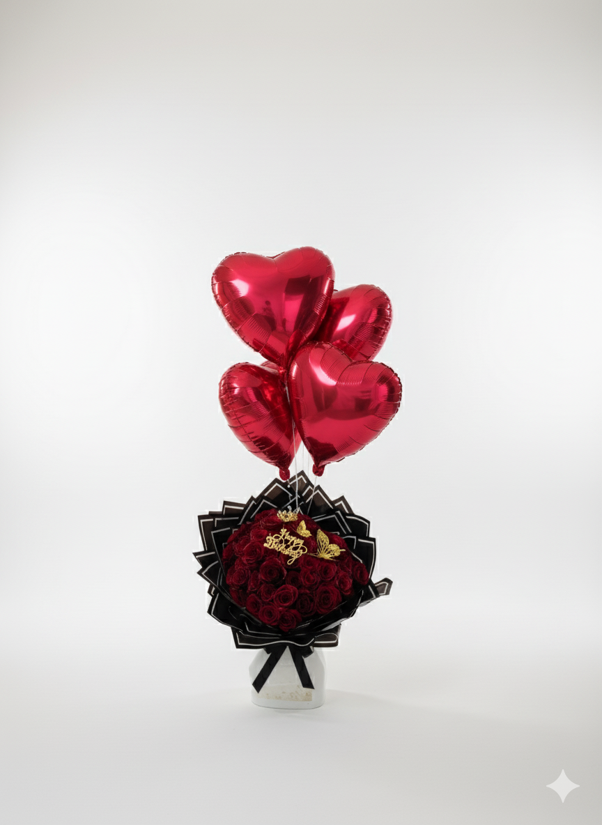 Red Rose Bouquet - 50 Roses