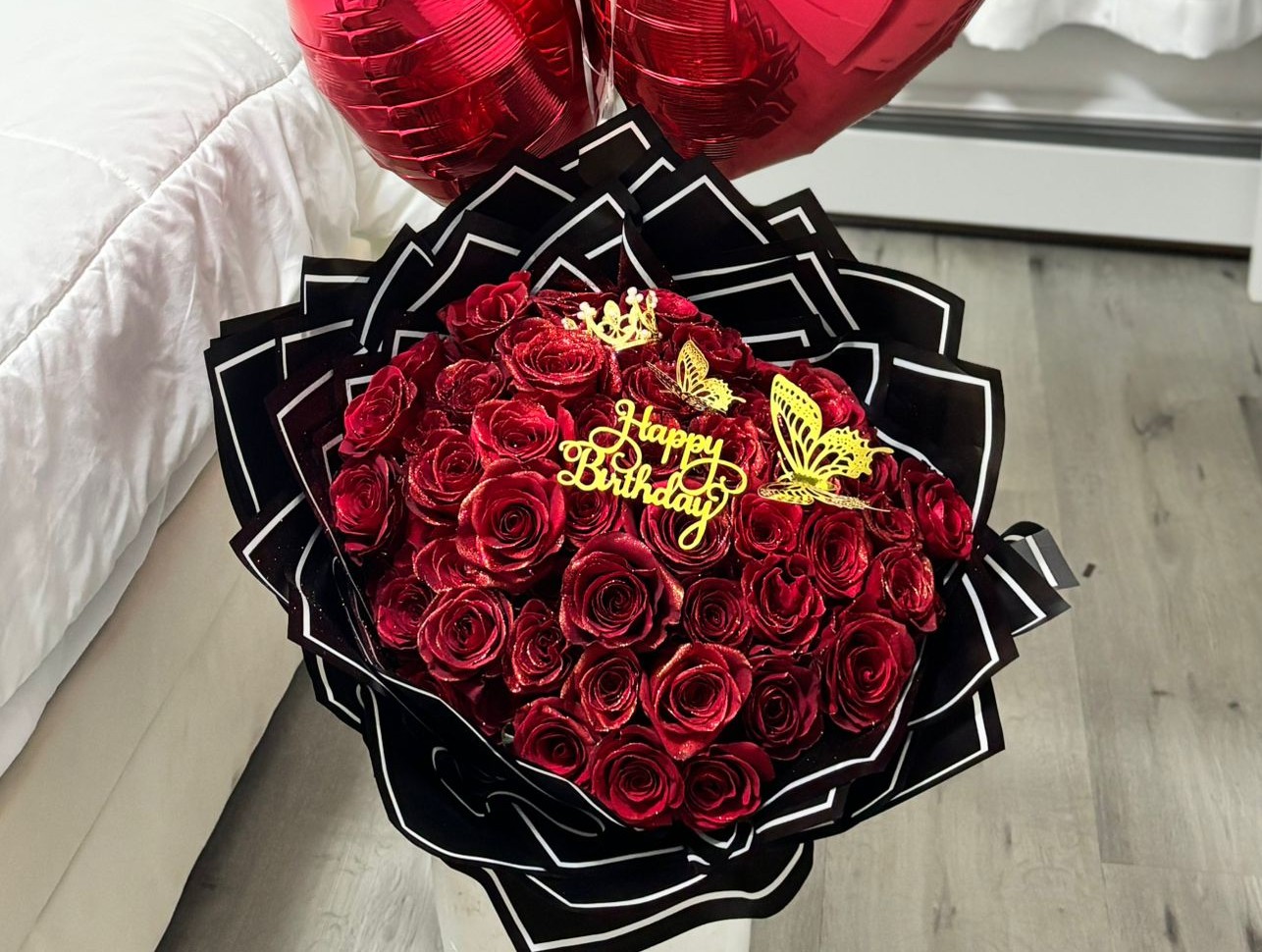 Red Rose Bouquet - 100 Roses