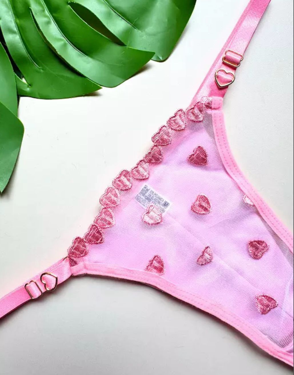 Tanga Fio Duplo Tule Bordado