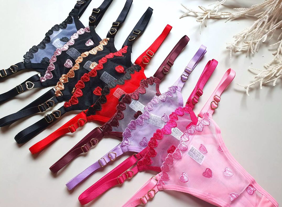 Tanga Fio Duplo Tule Bordado