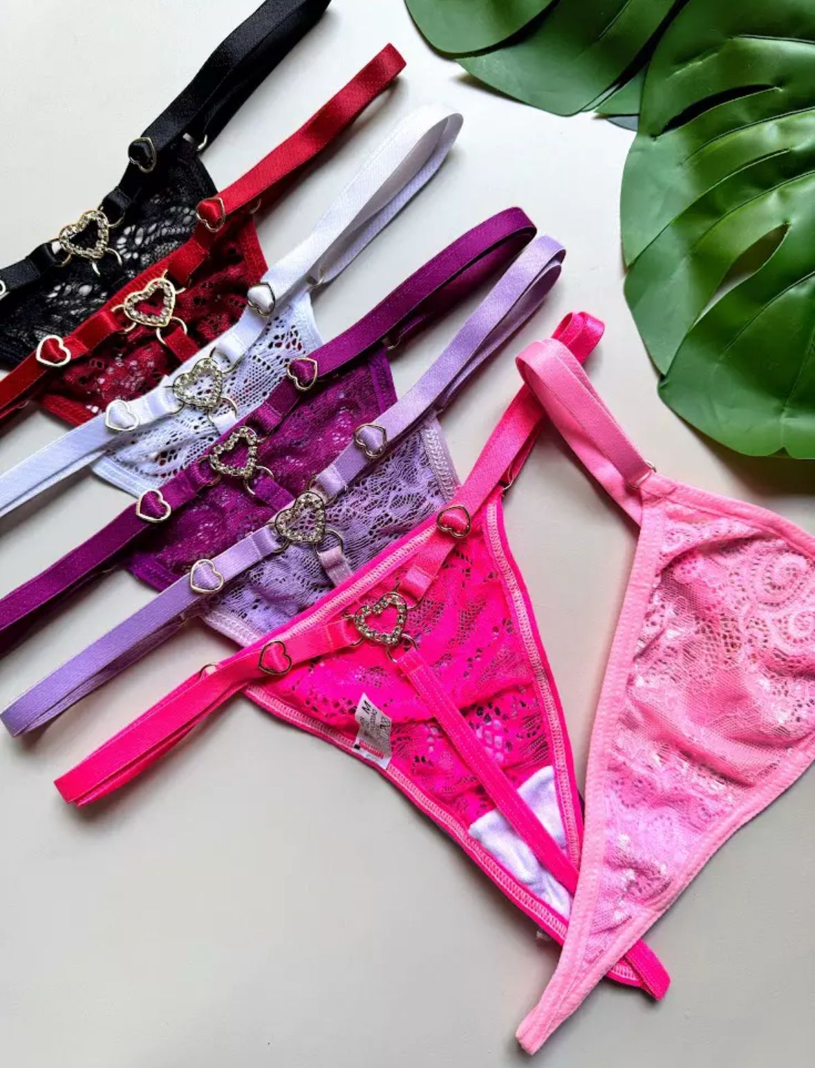 Tanga Sexy Coração Cravejado