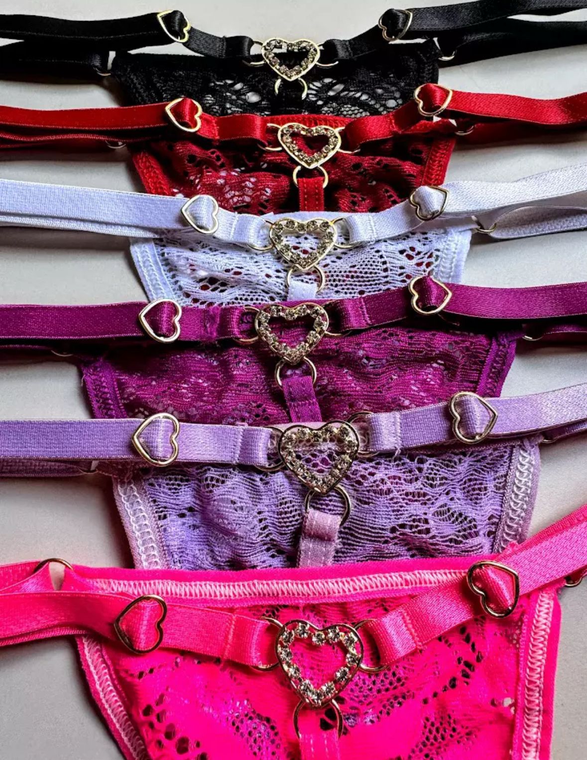 Tanga Sexy Coração Cravejado