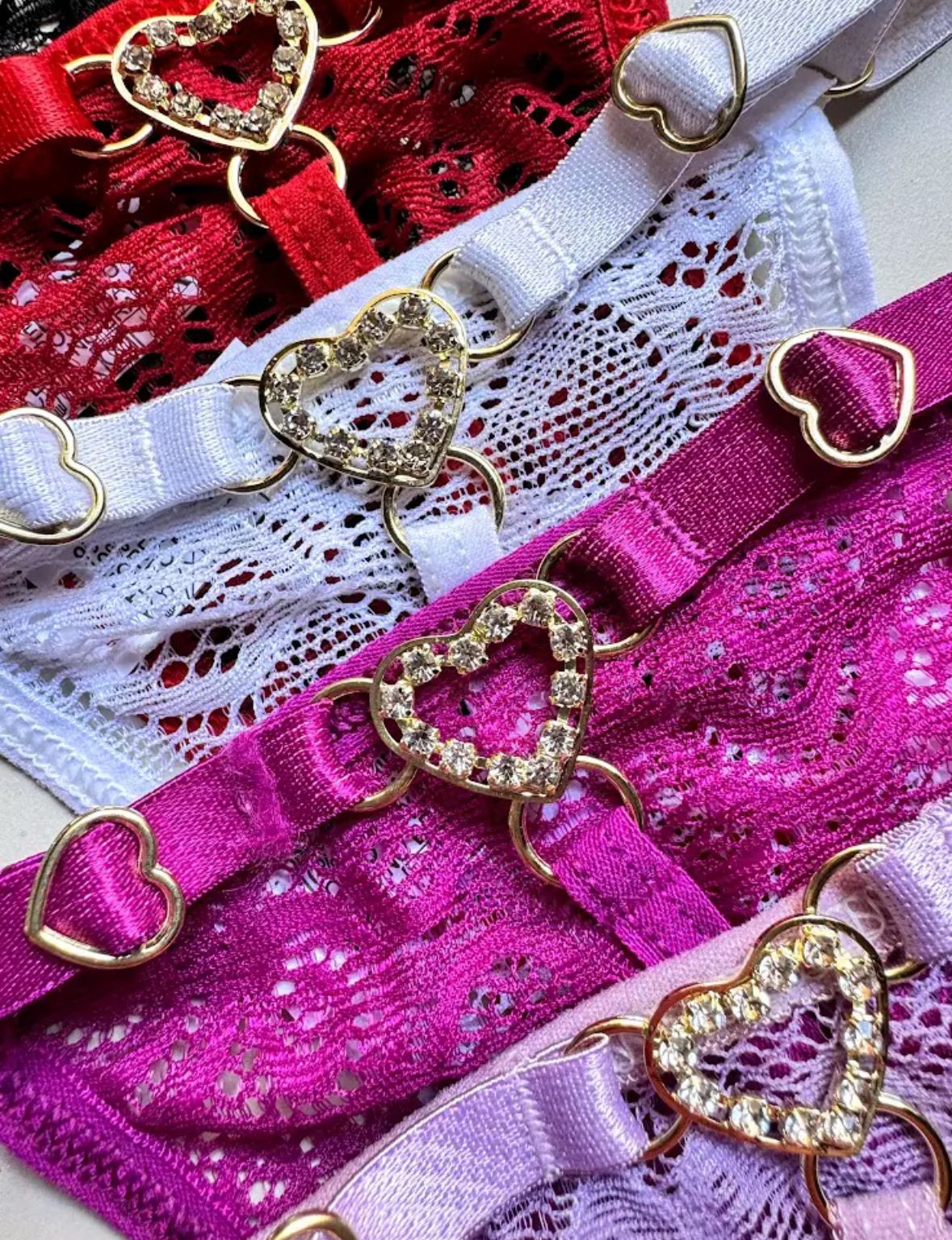 Tanga Sexy Coração Cravejado