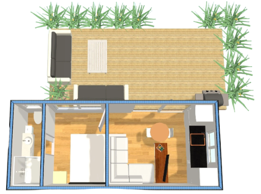 22m2 one bedroom