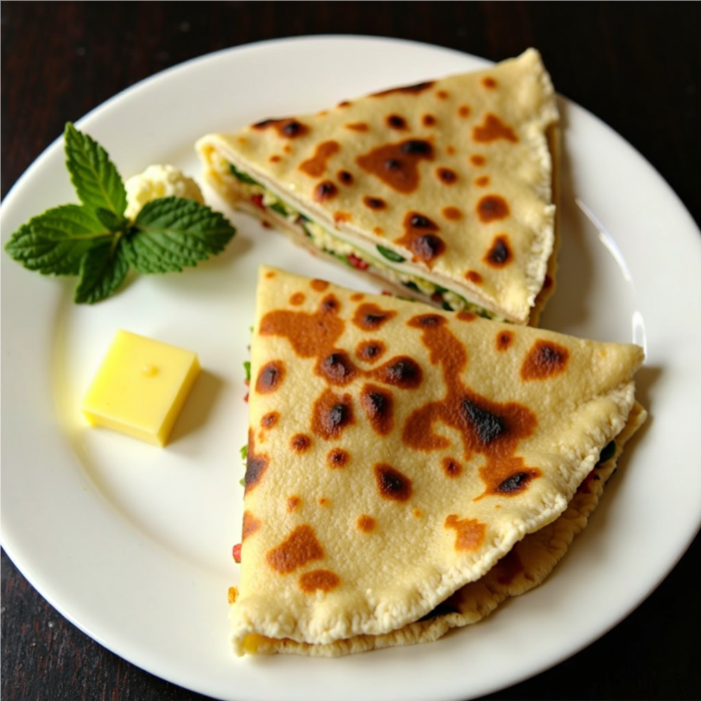 Gobi Paratha + Mixed Pickle + 8 oz Dahi