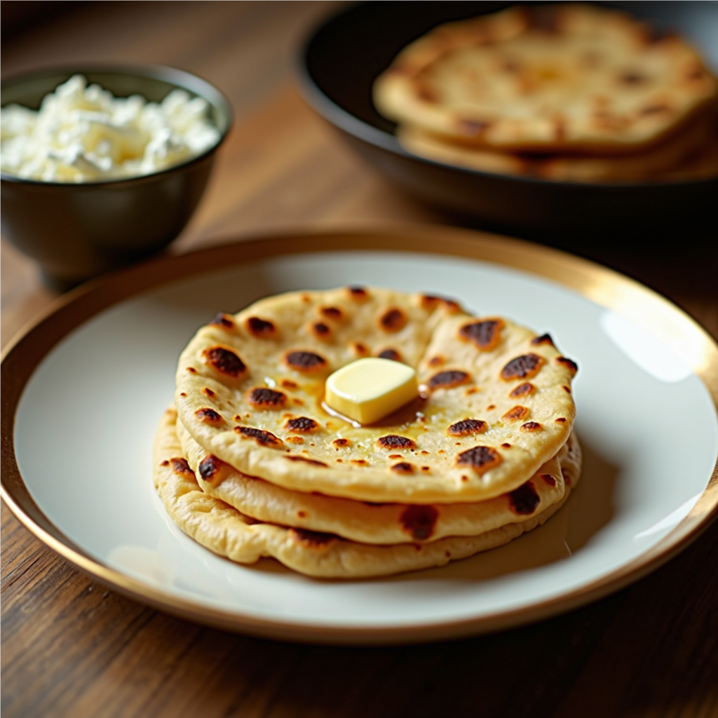 Mulli Paratha + Mixed Pickle + Dahi (8 oz)