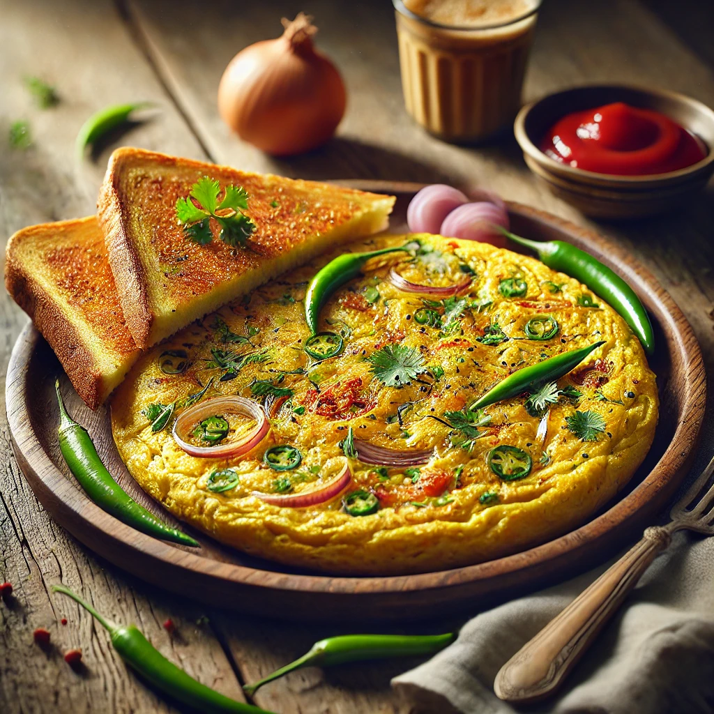 Bread Omelet (2 Eggs, 4 Bread Slices)