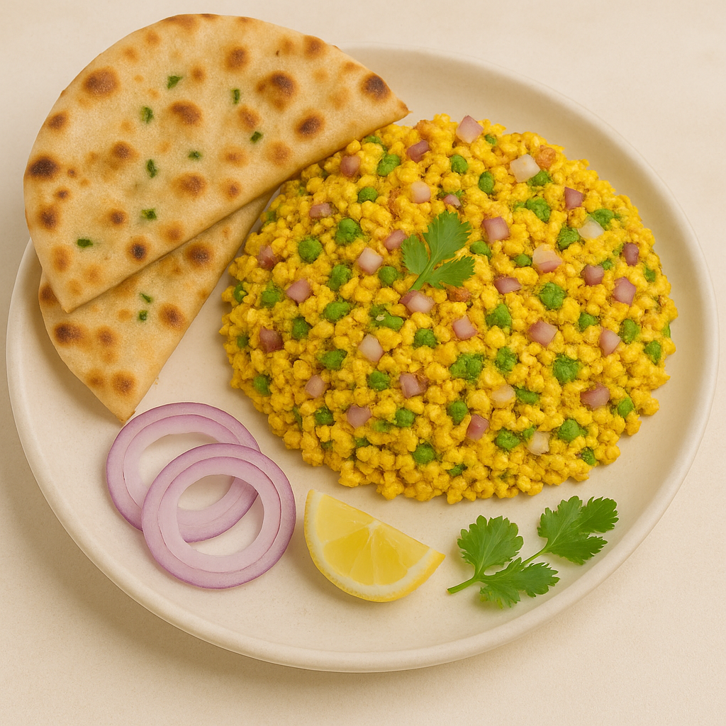 Egg Bhurji (16 oz) + 2 Naan