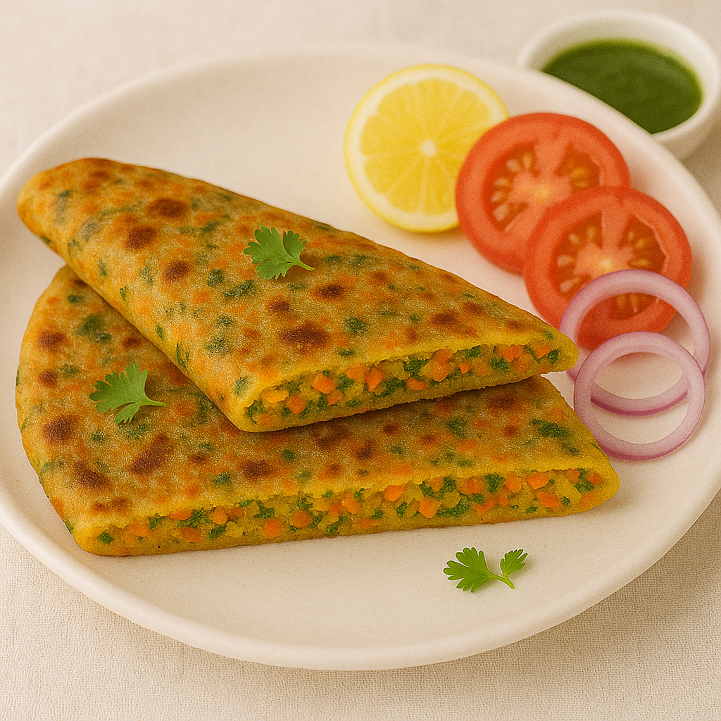 Mixed Paratha + Mixed Pickle + Dahi (8 oz)