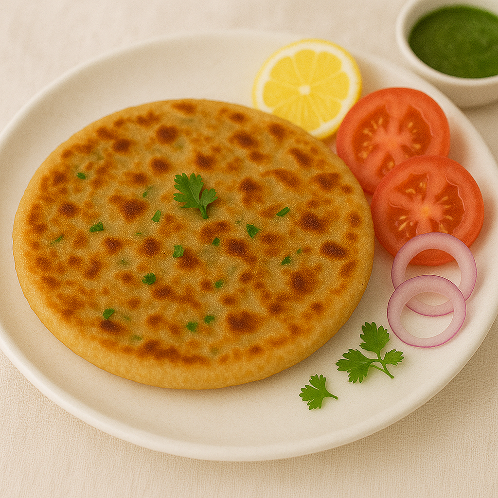 Aloo Paratha + Mixed Pickle + 8 oz. Dahi